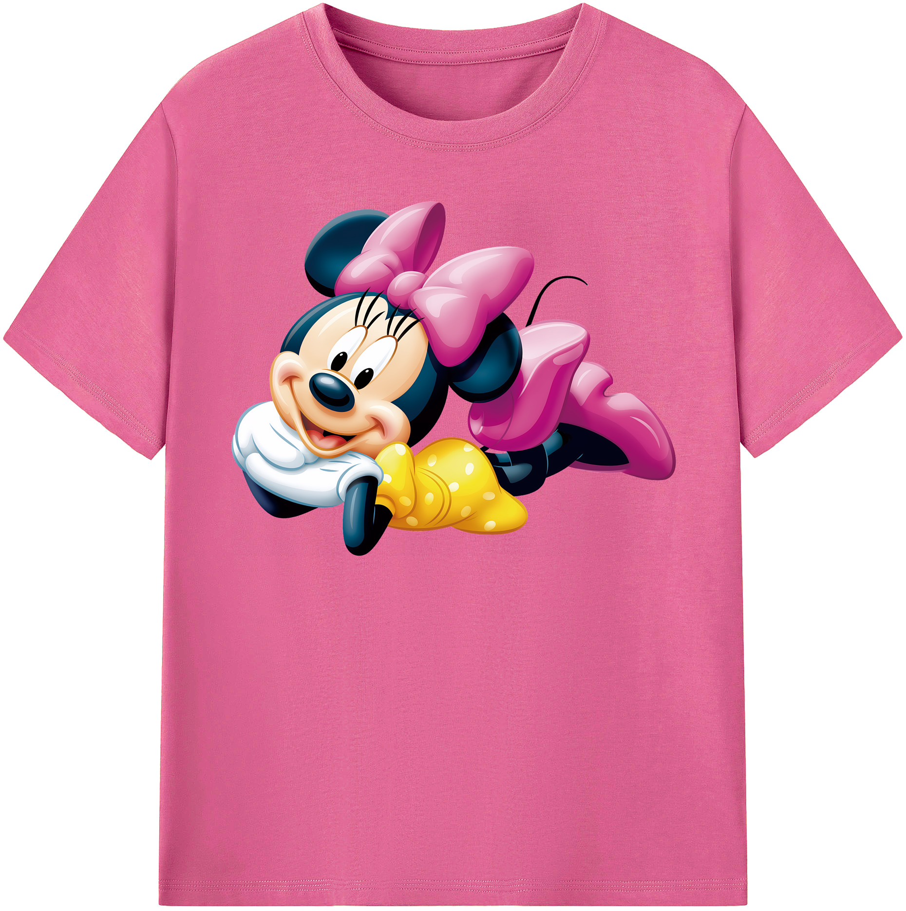 ミッキーマウス Mickey Mouse レディースカジュアルプリントTシャツ（綿100％）
