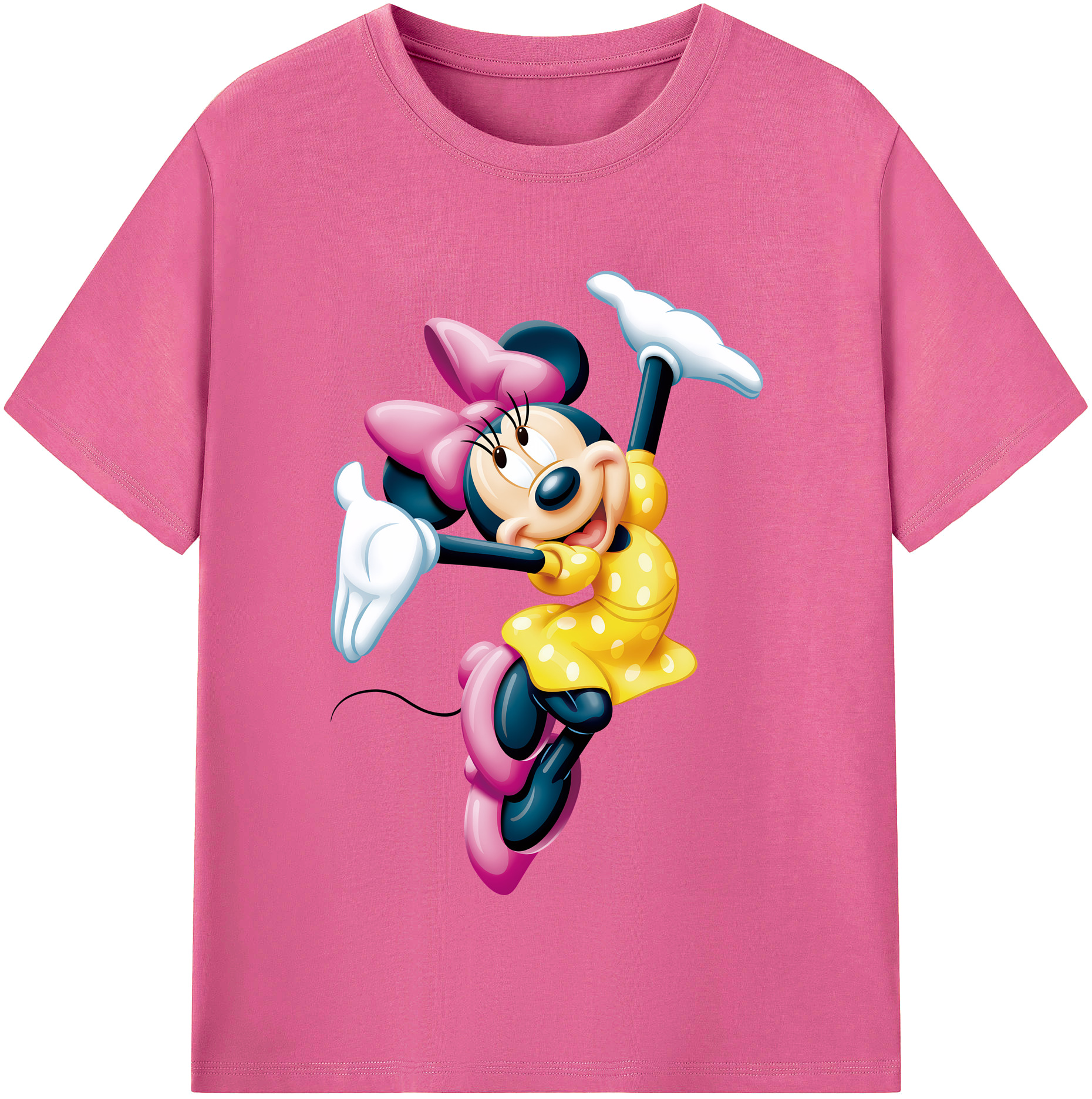 ミッキーマウス Mickey Mouse レディースカジュアルプリントTシャツ（綿100％）