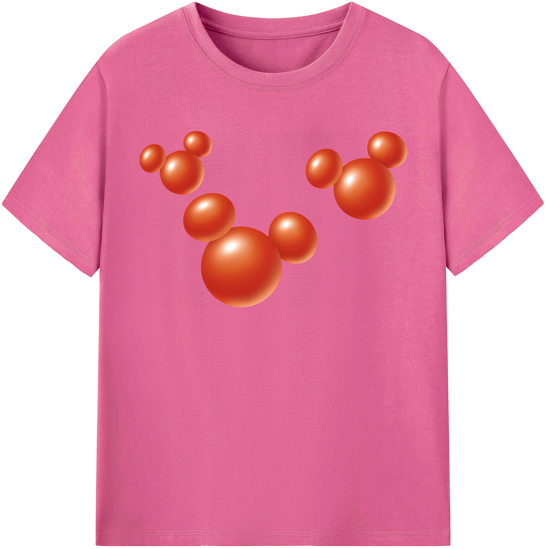 （画像用） ミッキーマウス Mickey Mouse レディースカジュアルプリントTシャツ（綿100％）