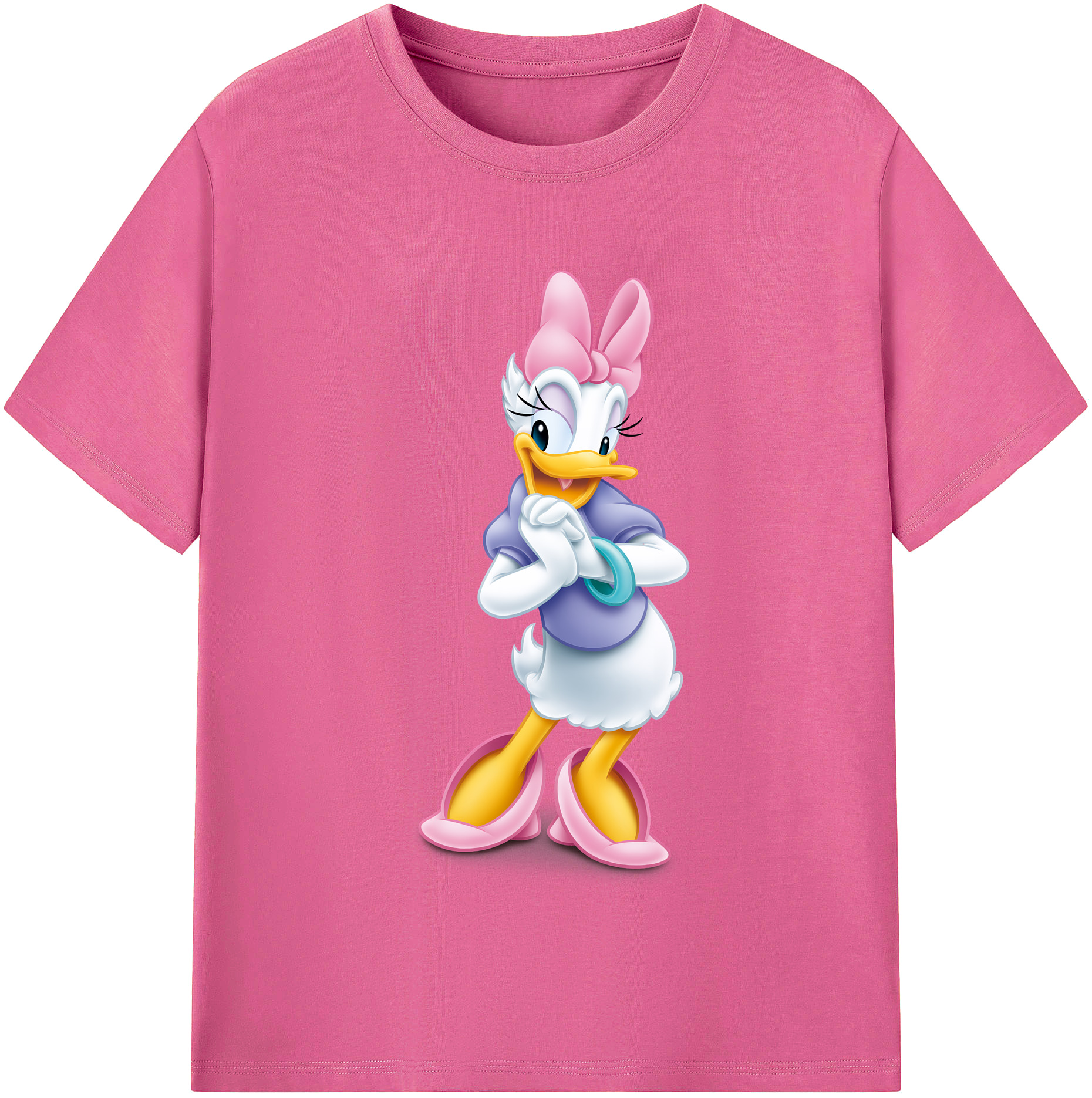 （画像用） ミッキーマウス Mickey Mouse レディースカジュアルプリントTシャツ（綿100％）