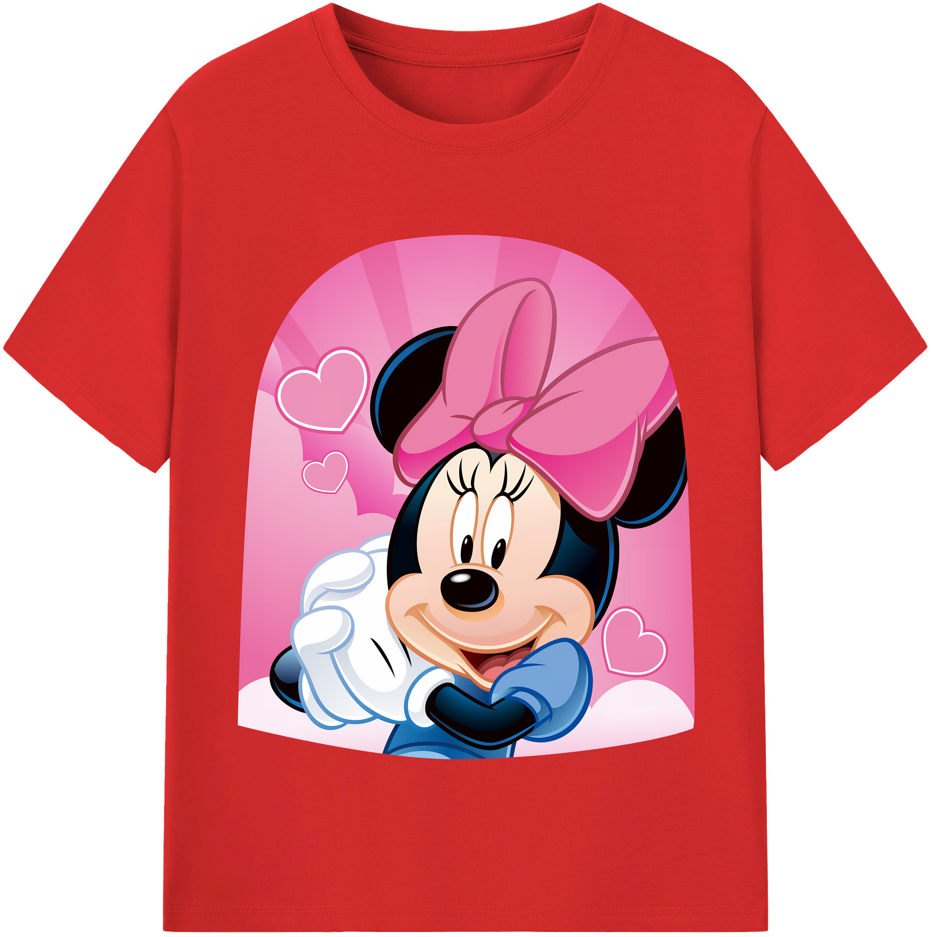 （画像用） ミッキーマウス Mickey Mouse レディースカジュアルプリントTシャツ（綿100％）