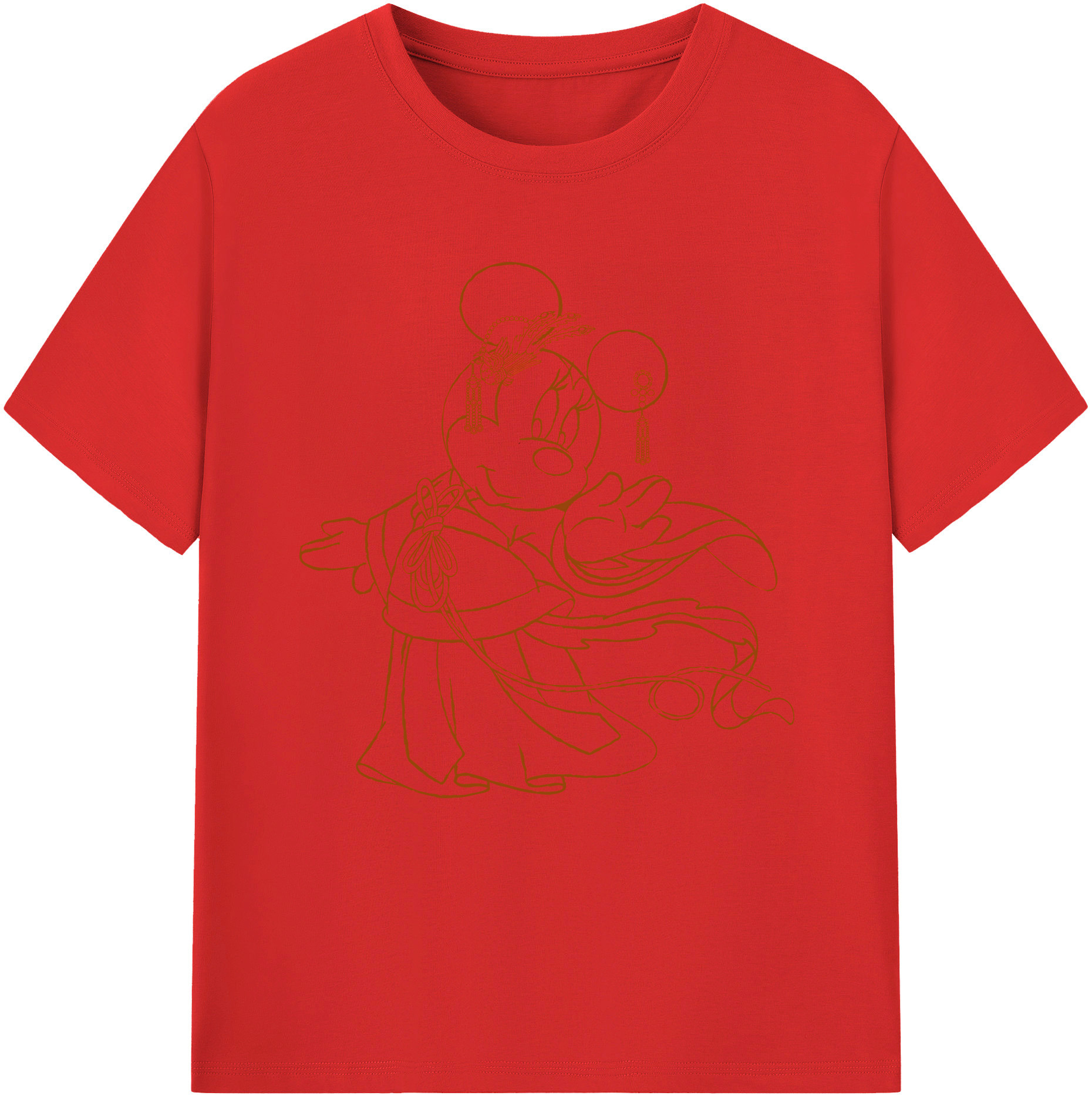 （画像用） ミッキーマウス Mickey Mouse レディースカジュアルプリントTシャツ（綿100％）