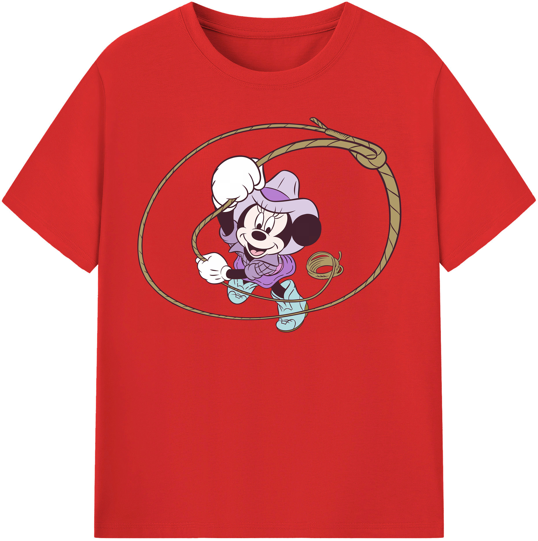 （画像用） ミッキーマウス Mickey Mouse レディースカジュアルプリントTシャツ（綿100％）