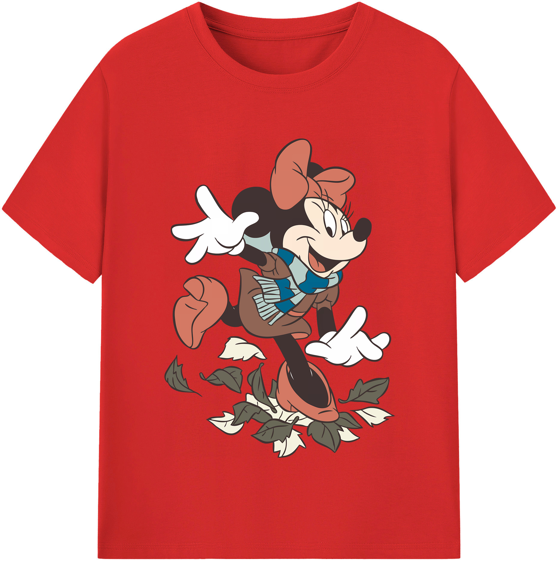（画像用） ミッキーマウス Mickey Mouse レディースカジュアルプリントTシャツ（綿100％）