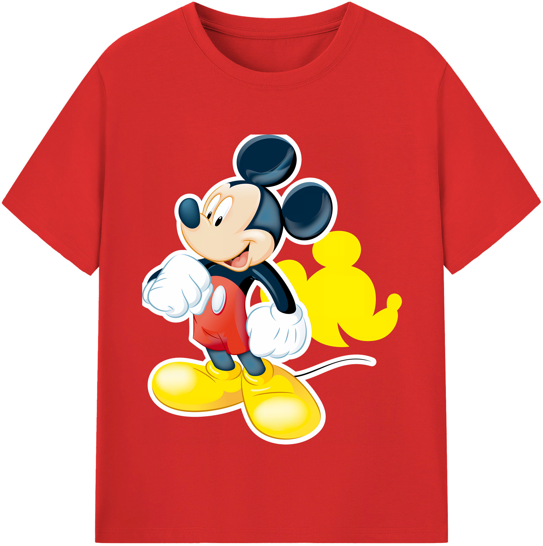 ミッキーマウス Mickey Mouse レディースカジュアルプリントTシャツ（綿100％）