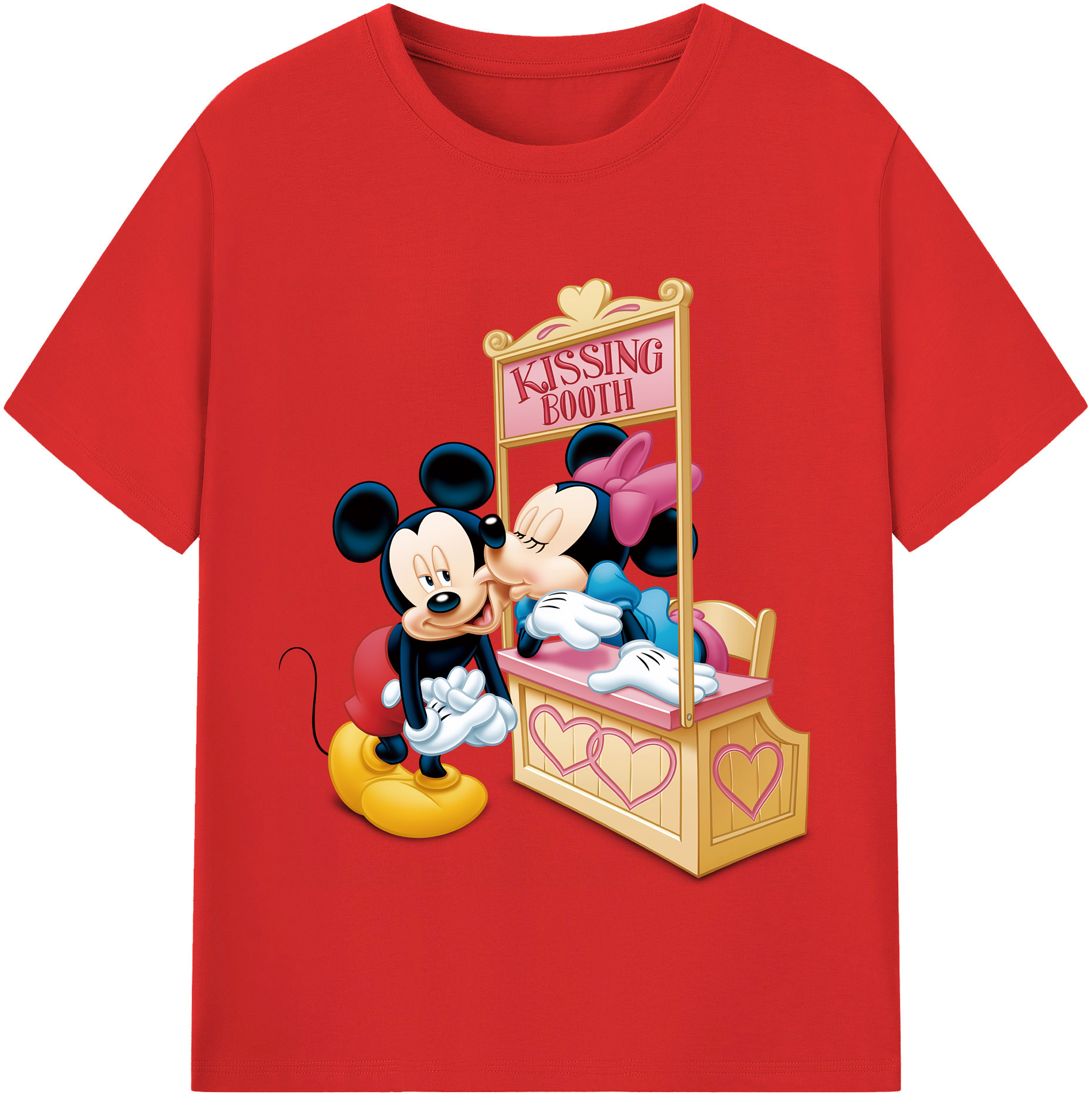 ミッキーマウス Mickey Mouse レディースカジュアルプリントTシャツ（綿100％）