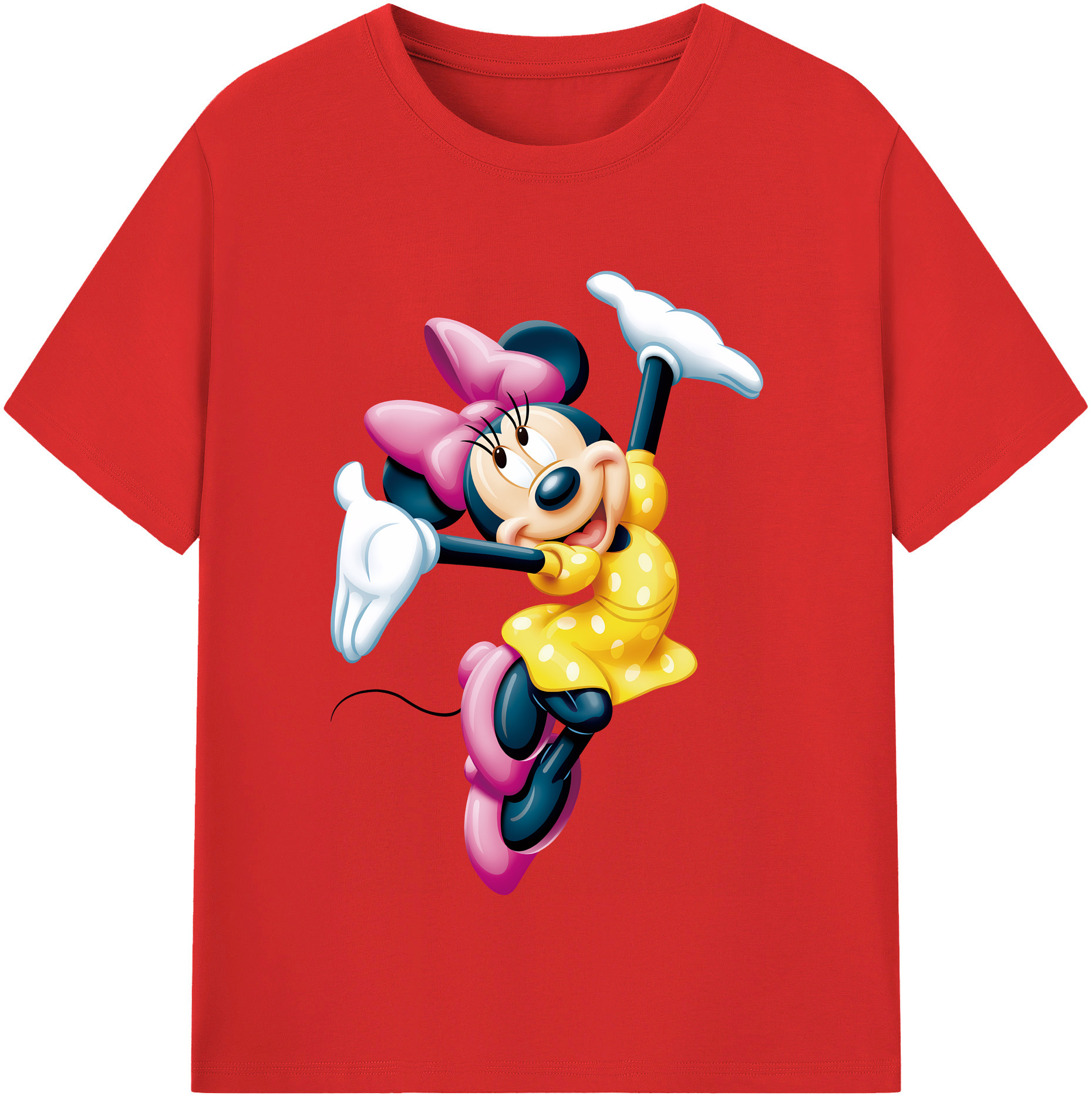 ミッキーマウス Mickey Mouse レディースカジュアルプリントTシャツ（綿100％）