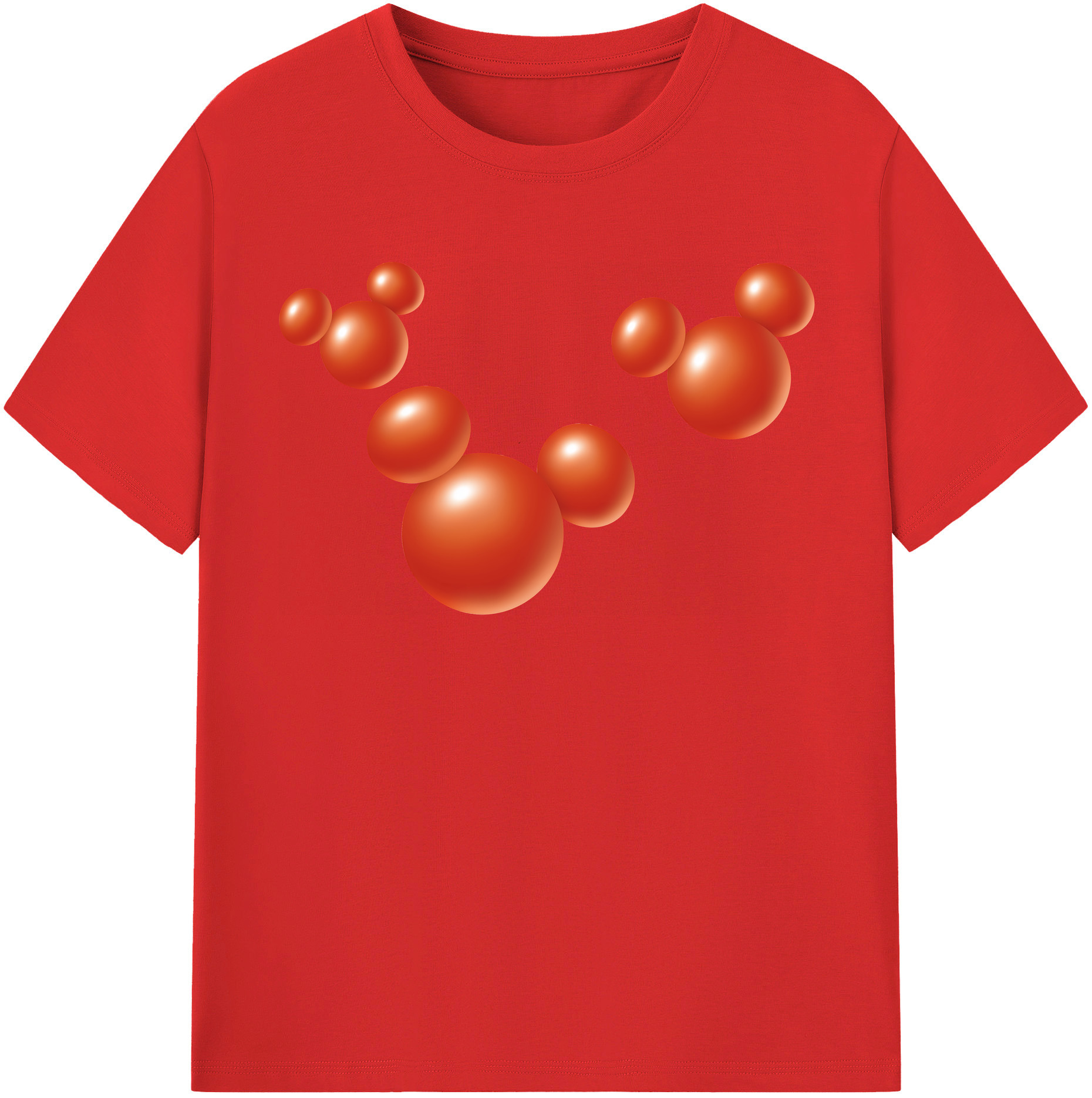 （画像用） ミッキーマウス Mickey Mouse レディースカジュアルプリントTシャツ（綿100％）
