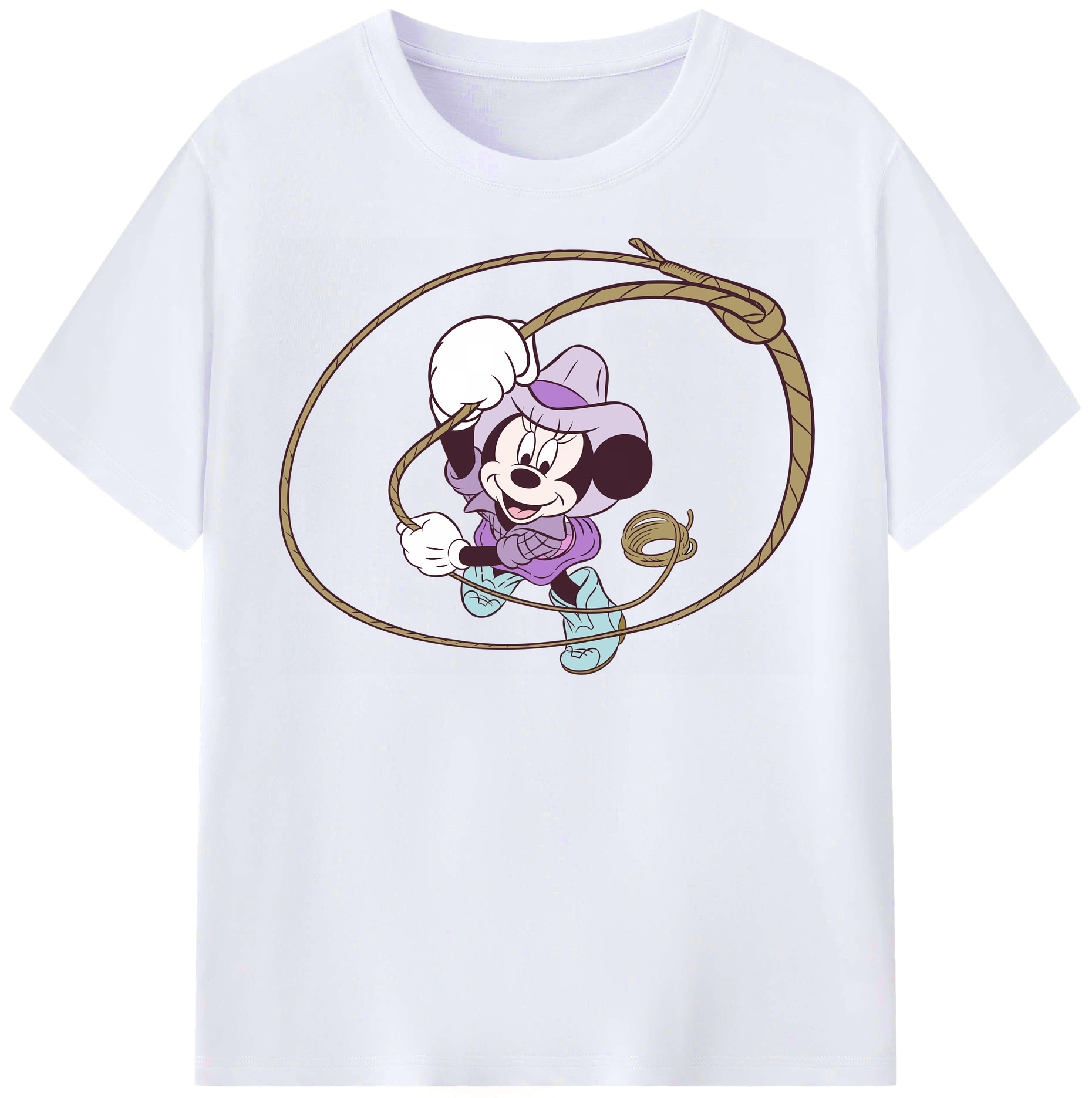 （画像用） ミッキーマウス Mickey Mouse レディースカジュアルプリントTシャツ（綿100％）