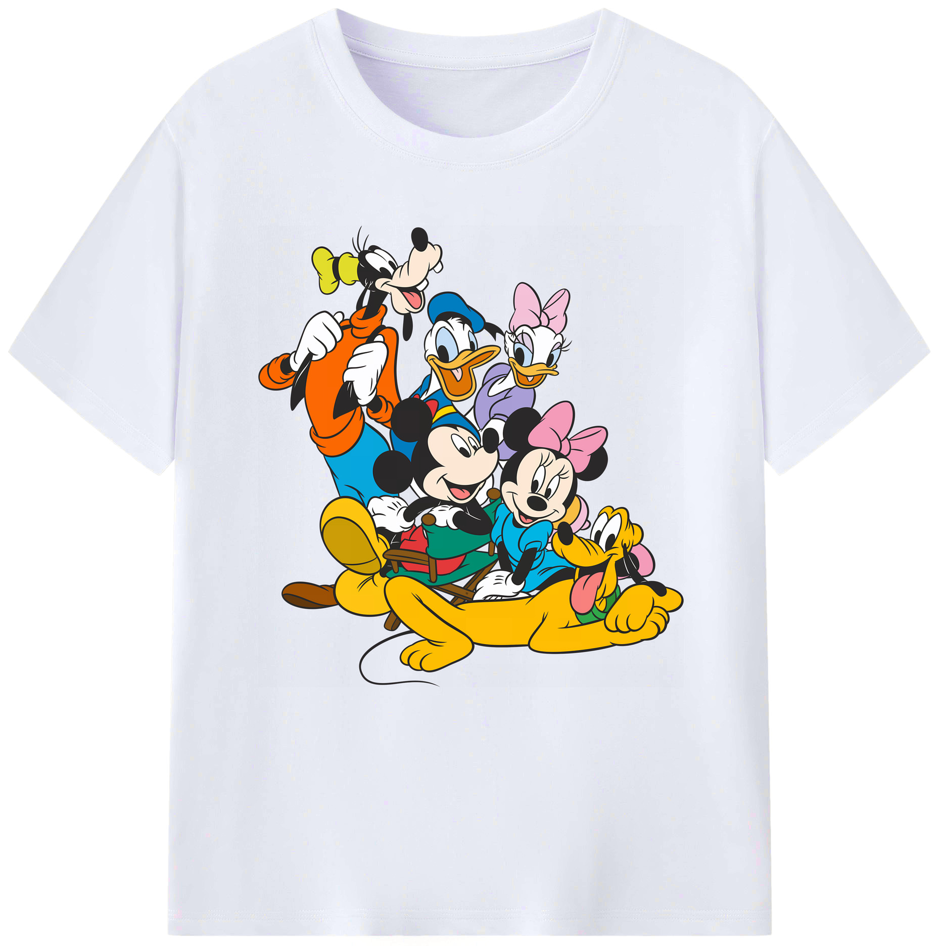 ミッキーマウス Mickey Mouse レディースカジュアルプリントTシャツ（綿100％）
