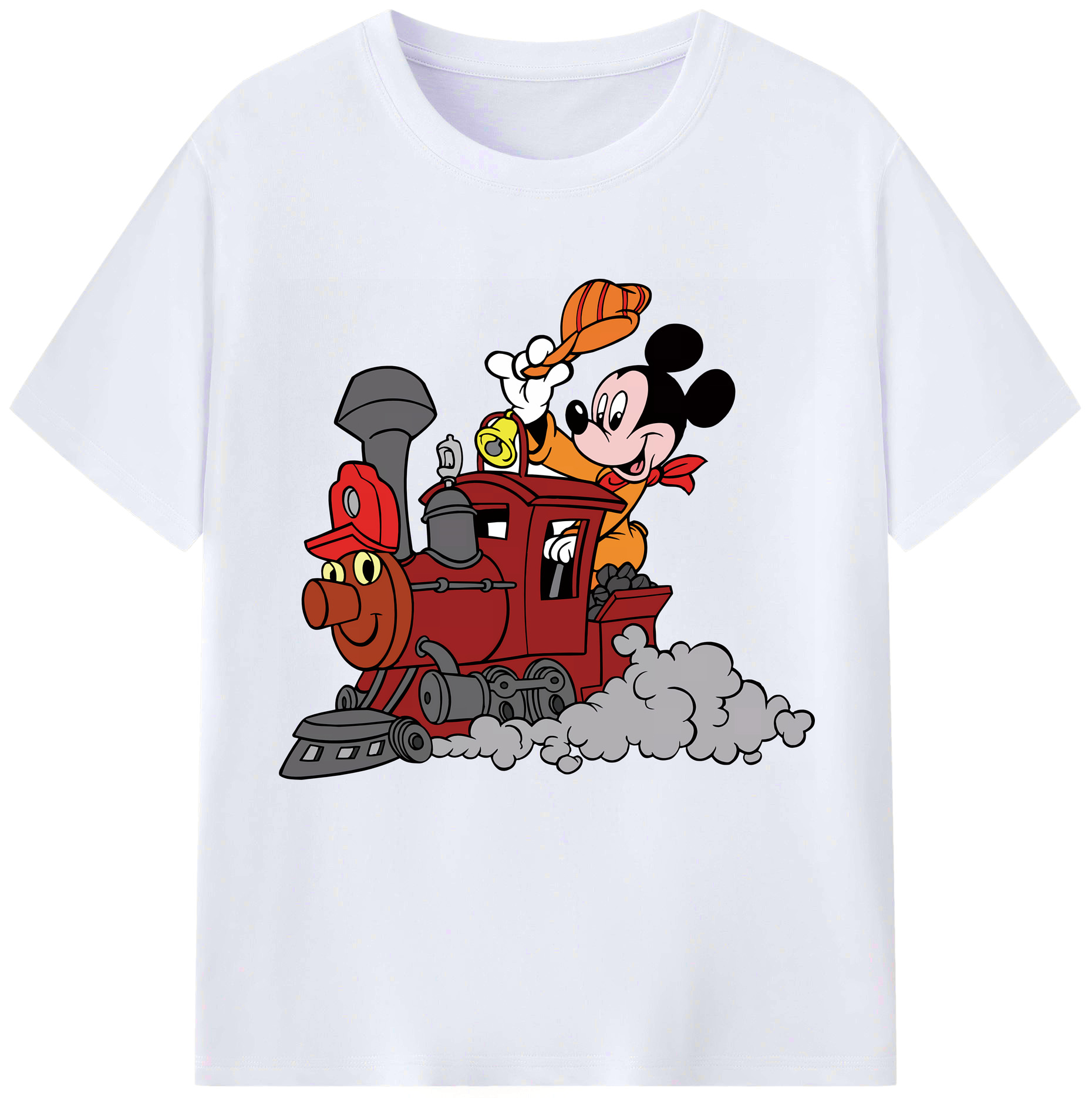 ミッキーマウス Mickey Mouse レディースカジュアルプリントTシャツ（綿100％）