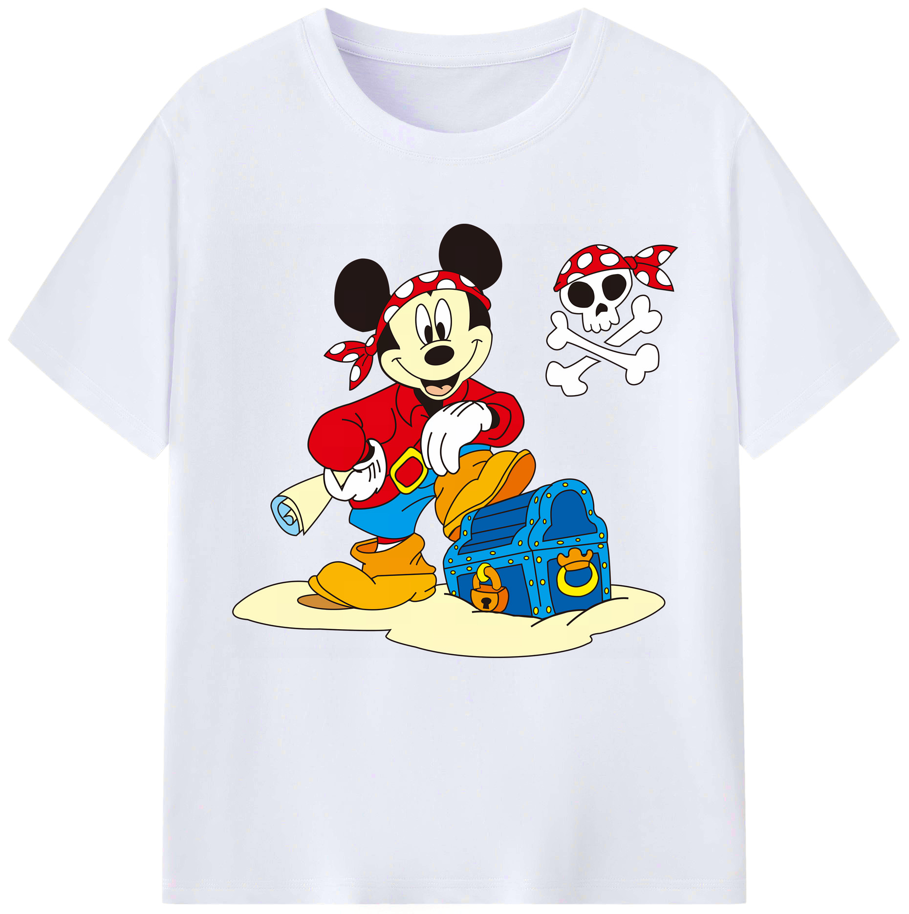 ミッキーマウス Mickey Mouse レディースカジュアルプリントTシャツ（綿100％）