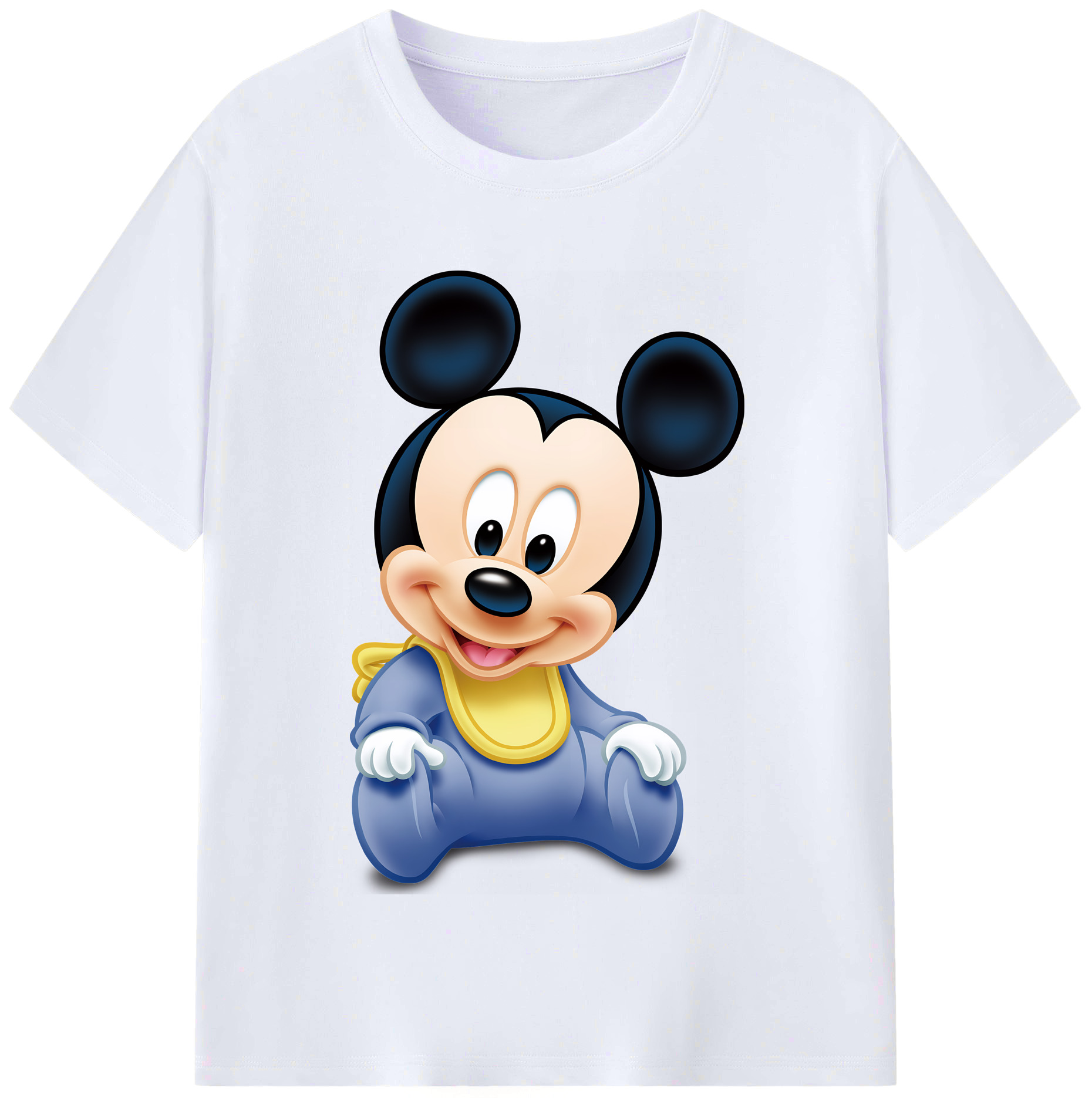 ミッキーマウス Mickey Mouse レディースカジュアルプリントTシャツ（綿100％）