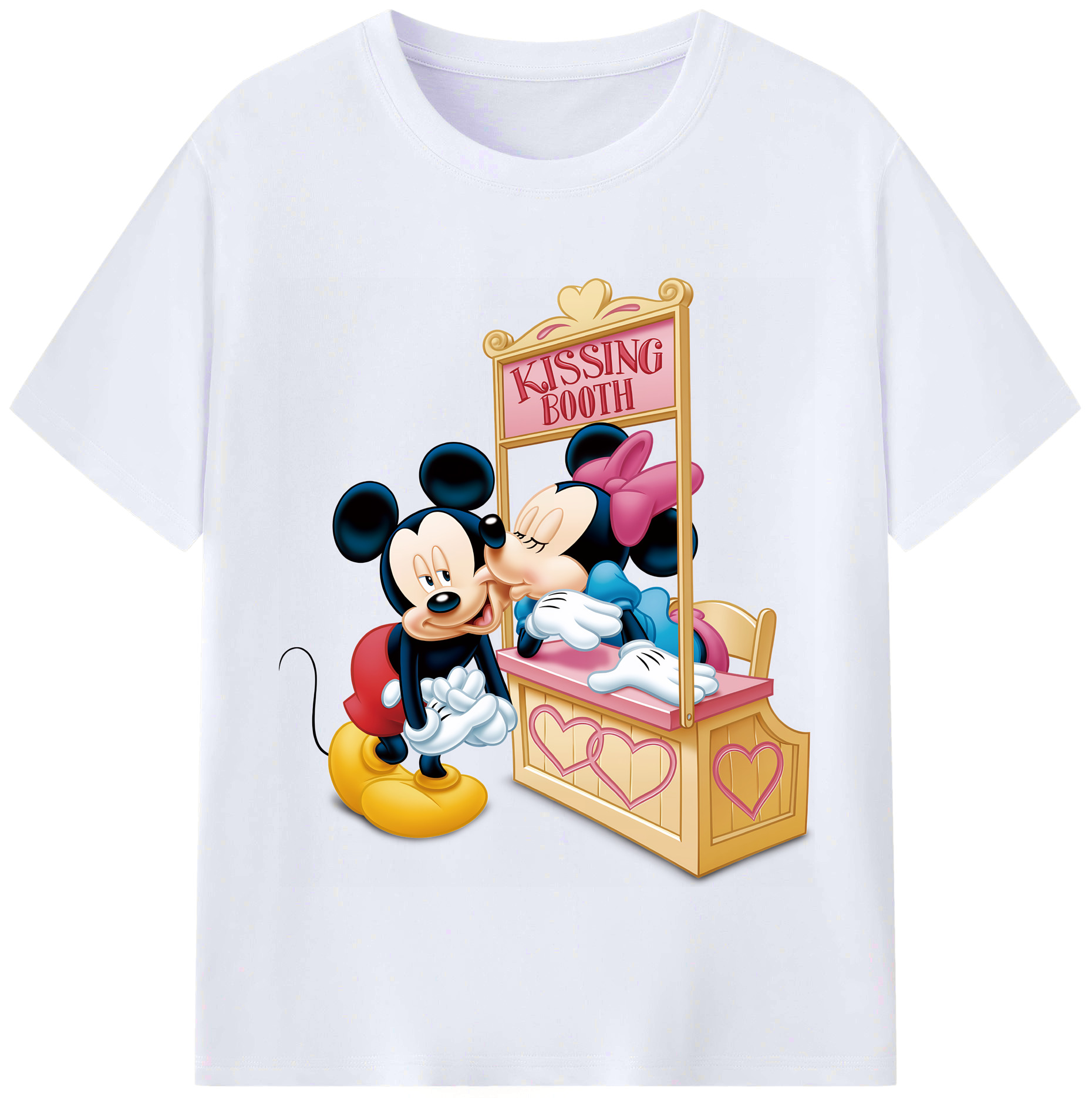 ミッキーマウス Mickey Mouse レディースカジュアルプリントTシャツ（綿100％）