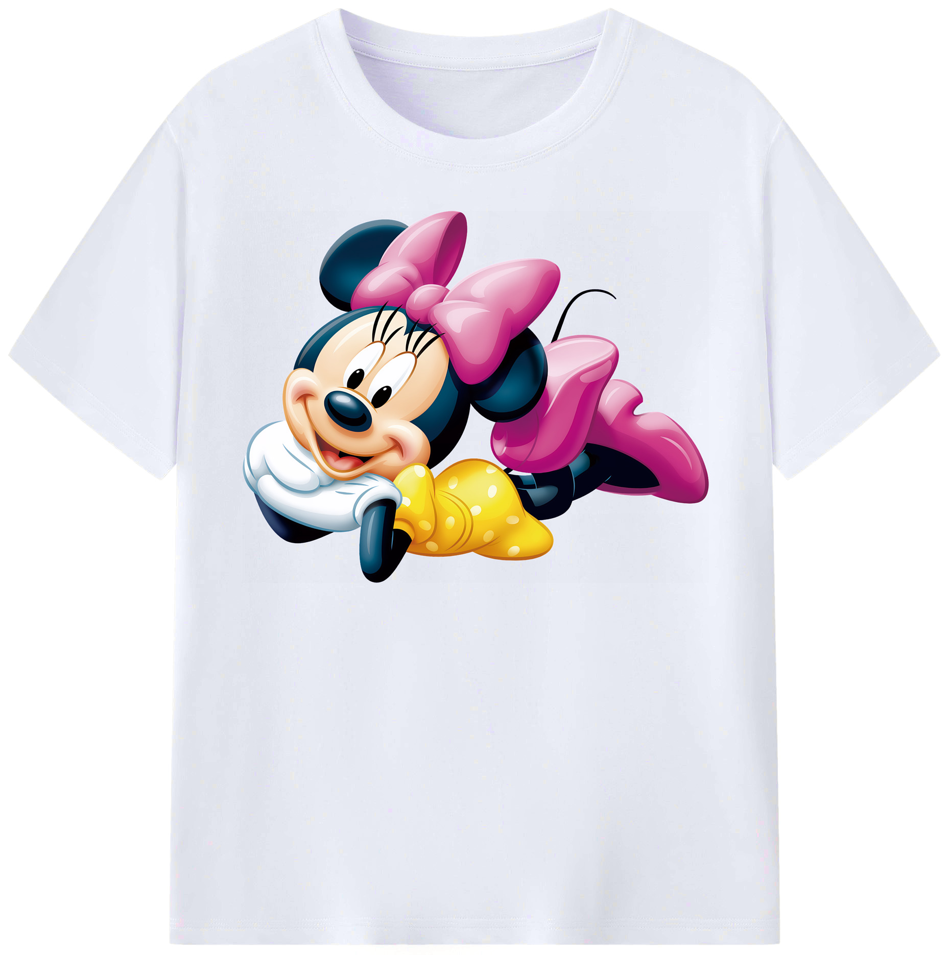 ミッキーマウス Mickey Mouse レディースカジュアルプリントTシャツ（綿100％）