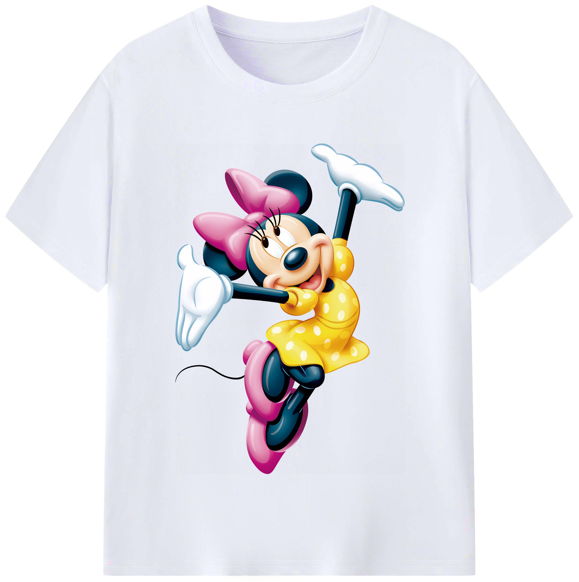 ミッキーマウス Mickey Mouse レディースカジュアルプリントTシャツ（綿100％）