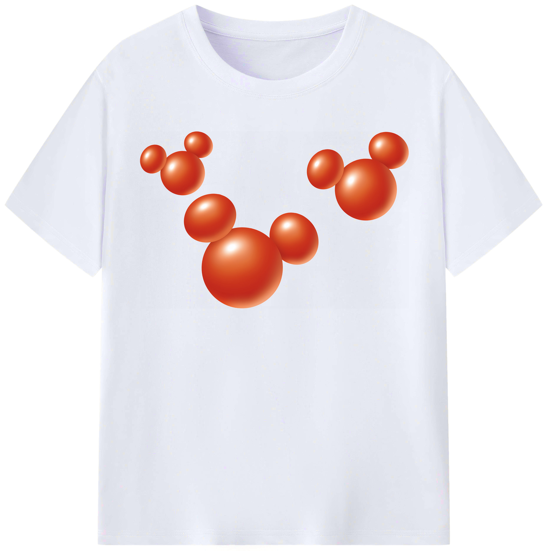 （画像用） ミッキーマウス Mickey Mouse レディースカジュアルプリントTシャツ（綿100％）
