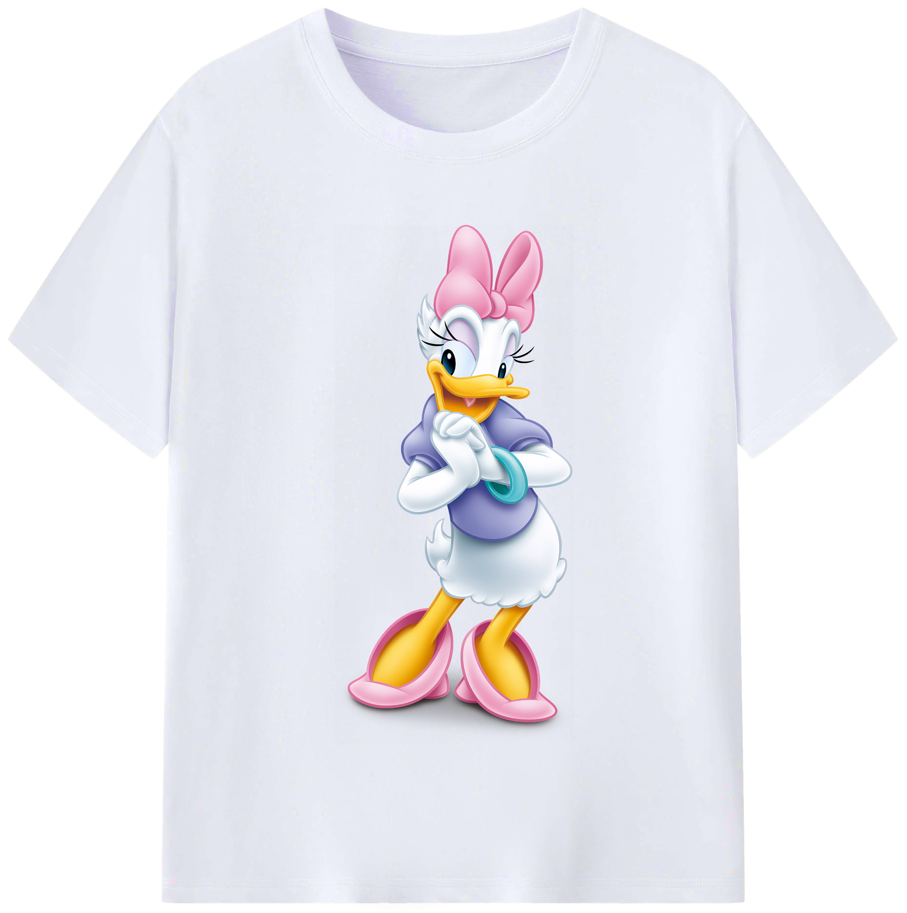 （画像用） ミッキーマウス Mickey Mouse レディースカジュアルプリントTシャツ（綿100％）