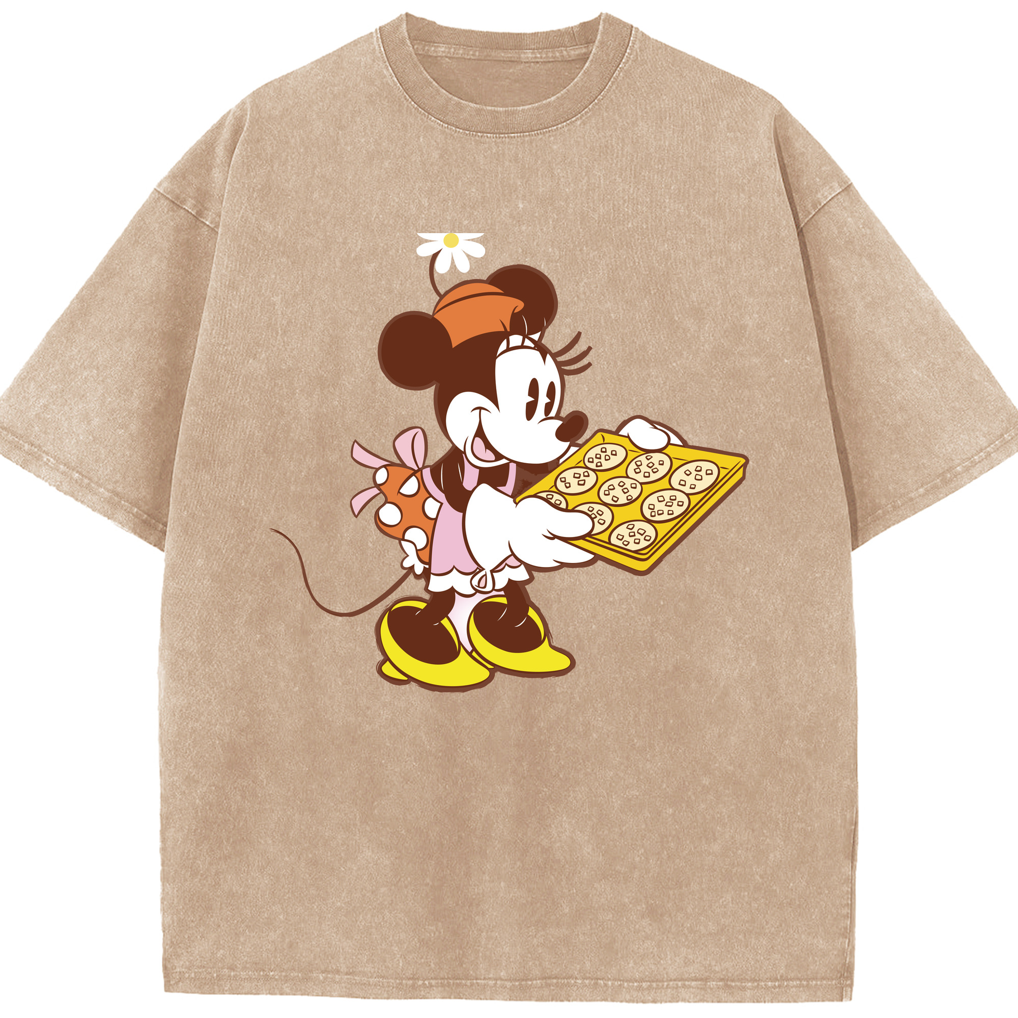 （画像用） ミッキーマウス Mickey Mouse 綿100% ヴィンテージ風 半袖Tシャツ（フロントプリント）