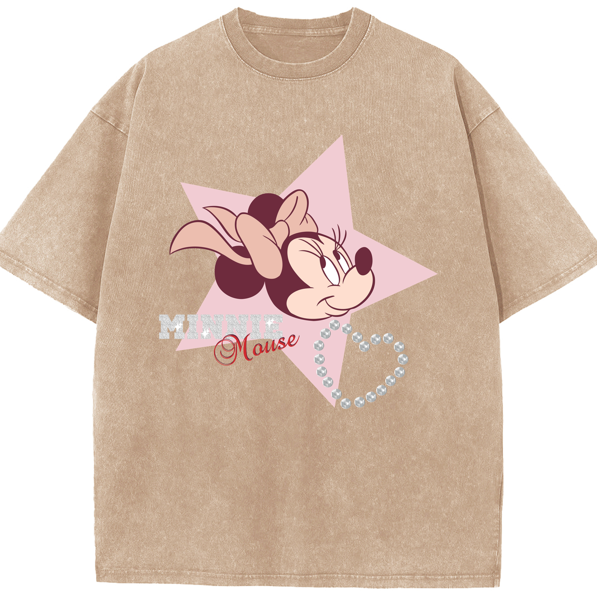 （画像用） ミッキーマウス Mickey Mouse 綿100% ヴィンテージ風 半袖Tシャツ（フロントプリント）