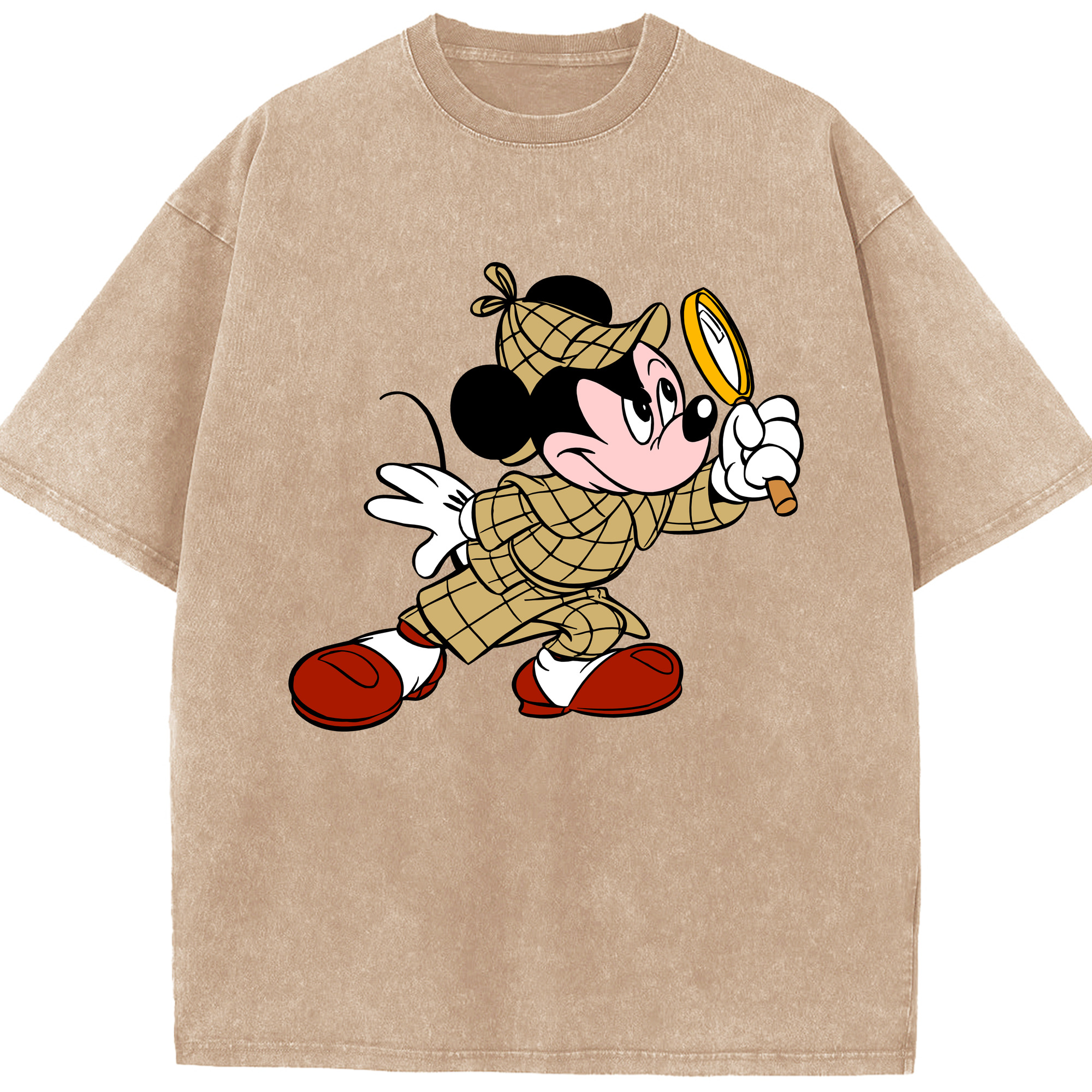 （画像用） ミッキーマウス Mickey Mouse 綿100% ヴィンテージ風 半袖Tシャツ（フロントプリント）
