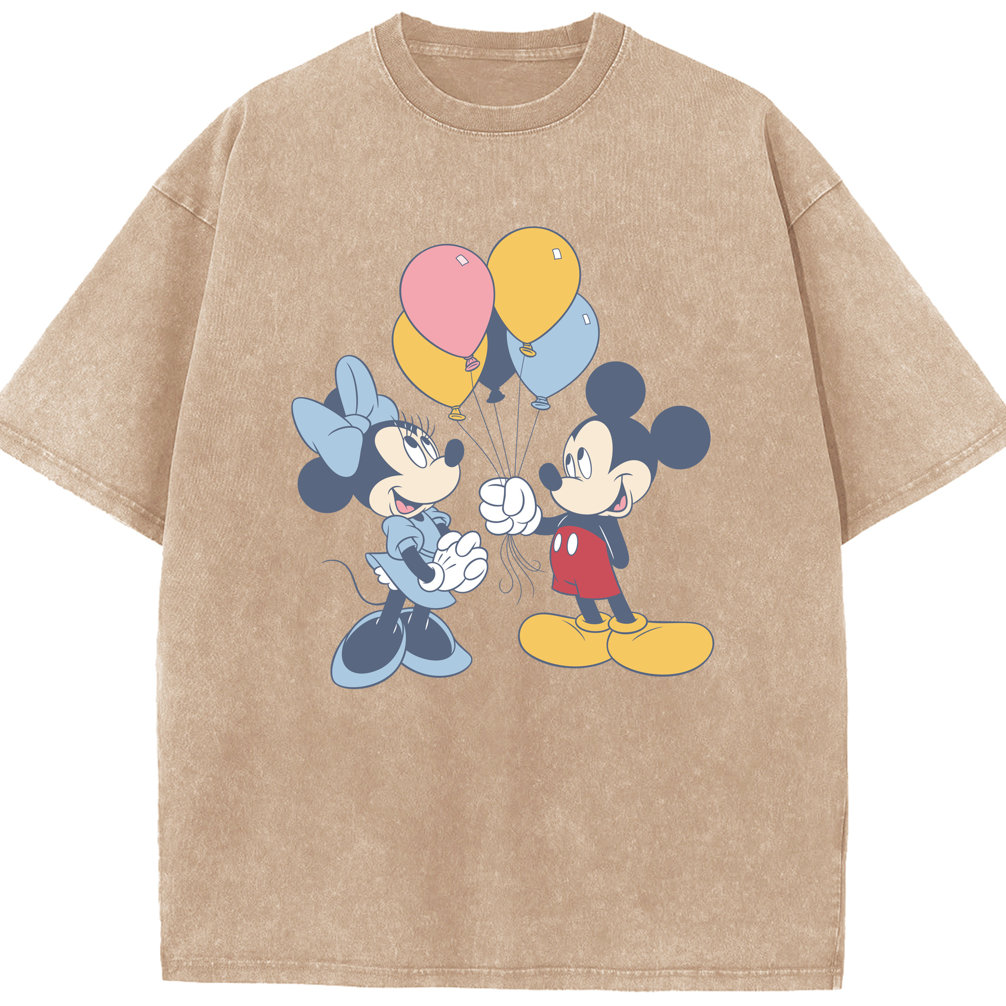 （画像用） ミッキーマウス Mickey Mouse 綿100% ヴィンテージ風 半袖Tシャツ（フロントプリント）