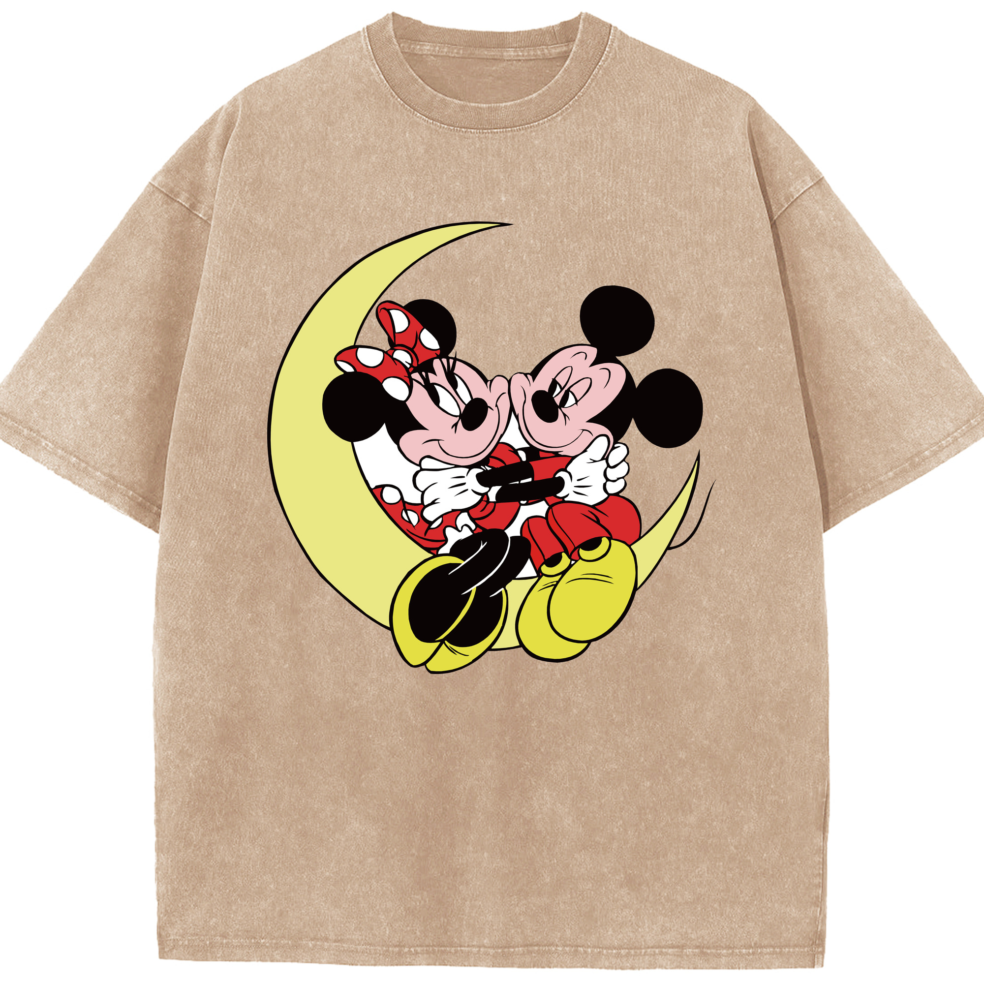 ミッキーマウス Mickey Mouse 綿100% ヴィンテージ風 半袖Tシャツ（フロントプリント）