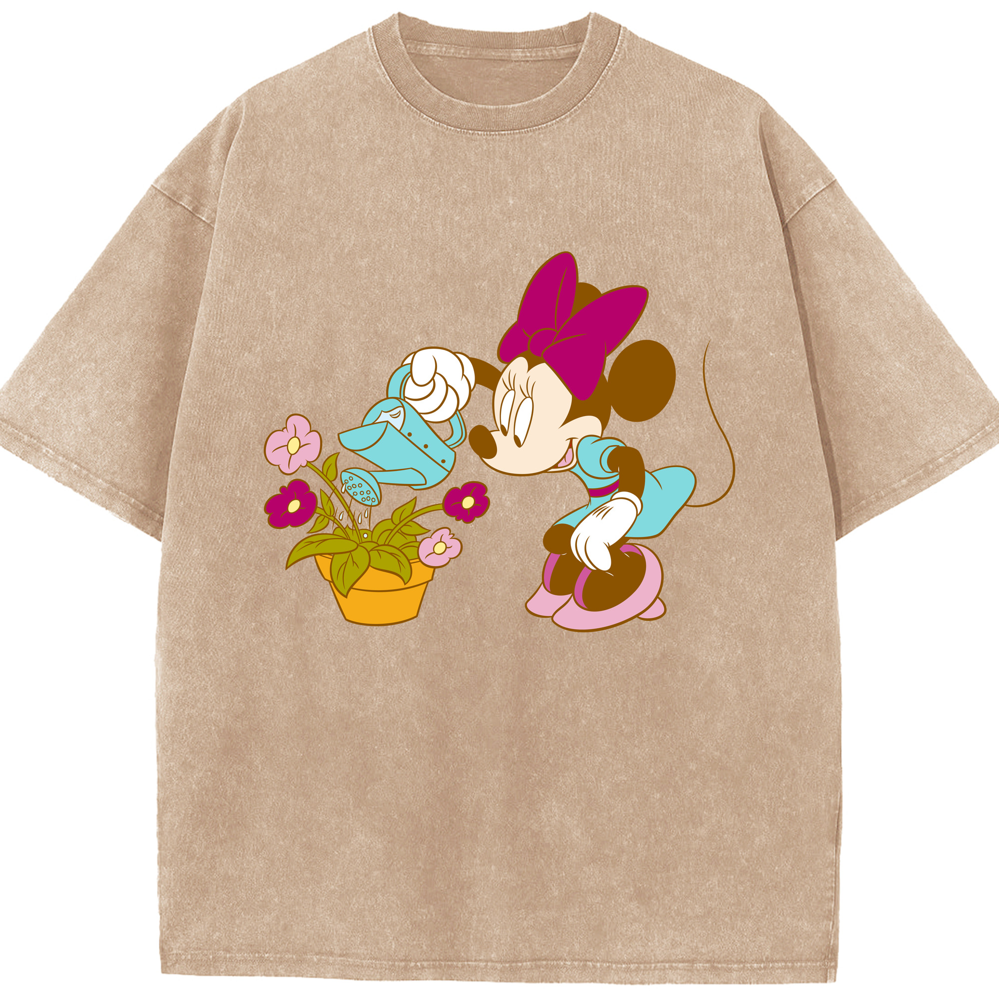 （画像用） ミッキーマウス Mickey Mouse 綿100% ヴィンテージ風 半袖Tシャツ（フロントプリント）