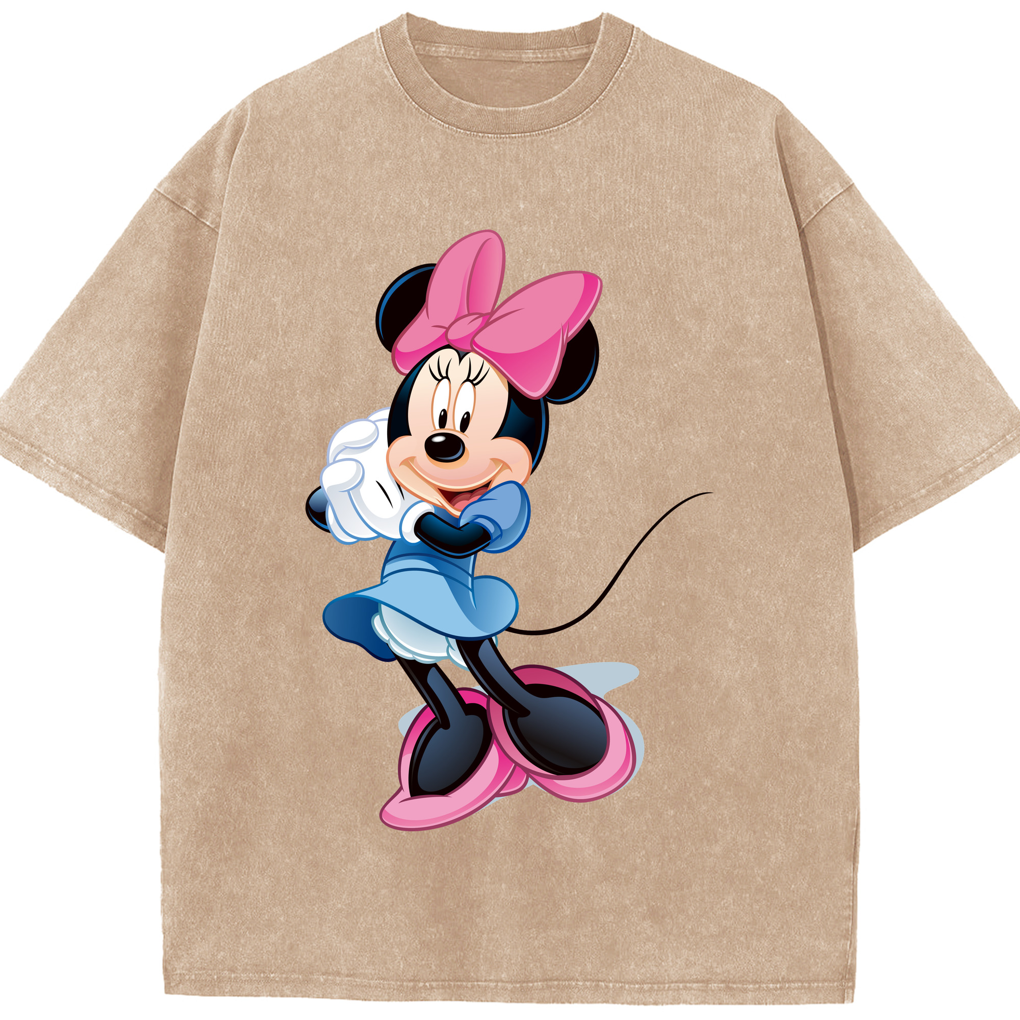 （画像用） ミッキーマウス Mickey Mouse 綿100% ヴィンテージ風 半袖Tシャツ（フロントプリント）