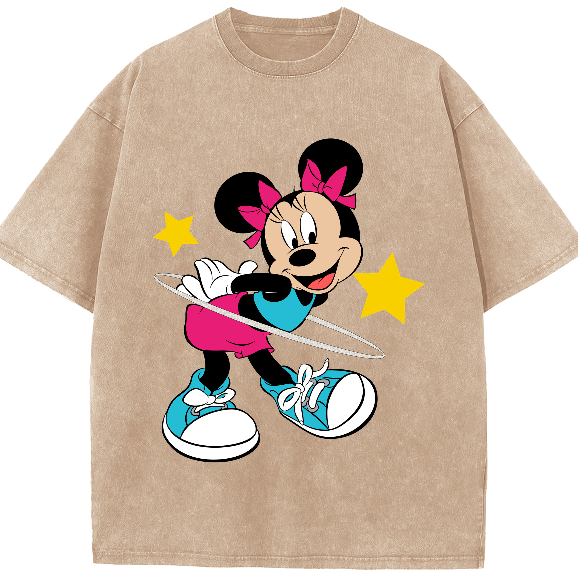 （画像用） ミッキーマウス Mickey Mouse 綿100% ヴィンテージ風 半袖Tシャツ（フロントプリント）