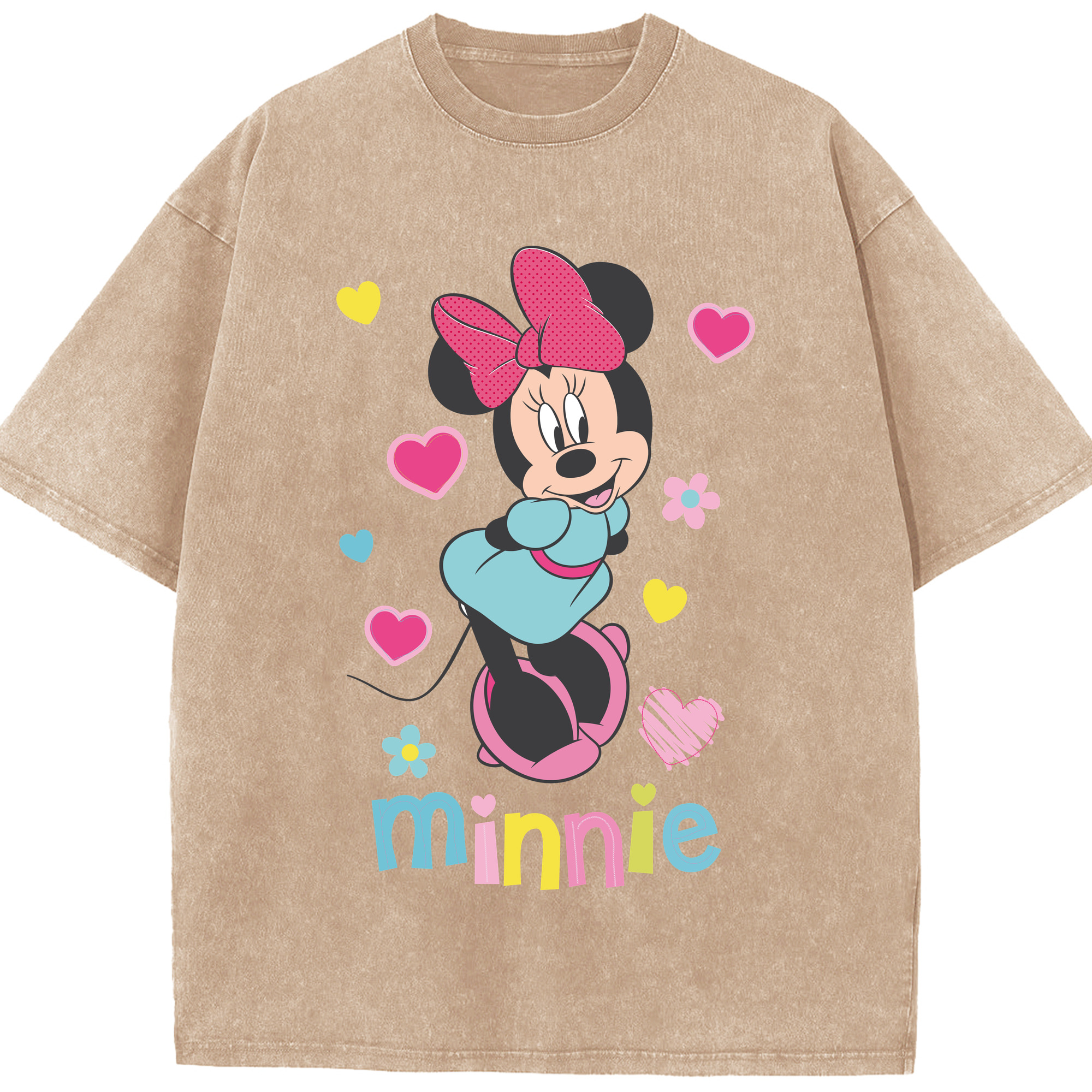 （画像用） ミッキーマウス Mickey Mouse 綿100% ヴィンテージ風 半袖Tシャツ（フロントプリント）