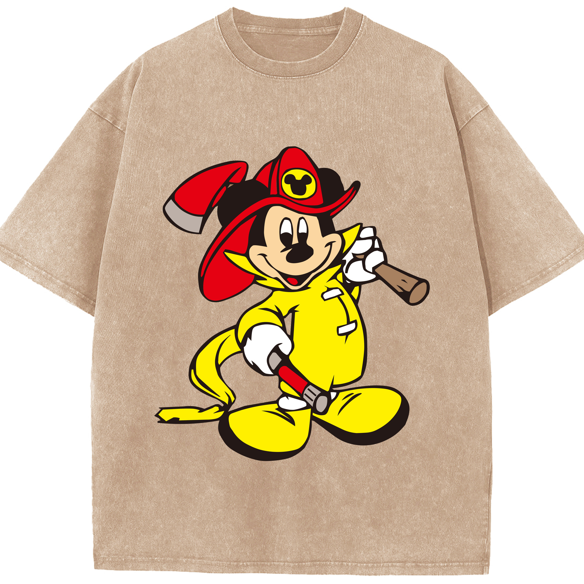 （画像用） ミッキーマウス Mickey Mouse 綿100% ヴィンテージ風 半袖Tシャツ（フロントプリント）