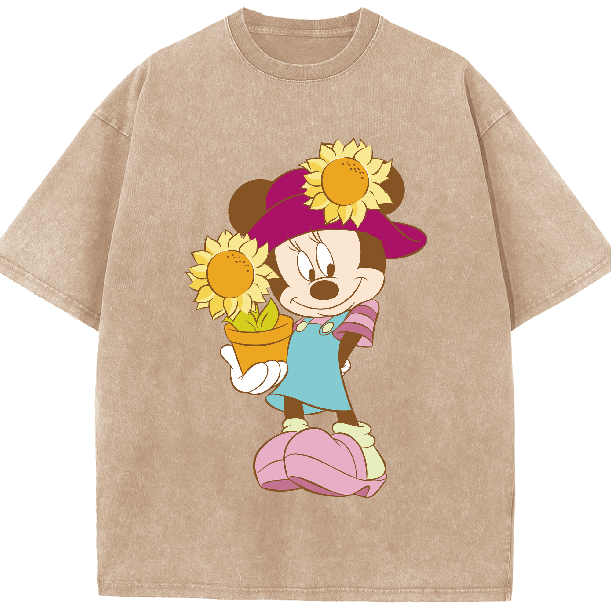 （画像用） ミッキーマウス Mickey Mouse 綿100% ヴィンテージ風 半袖Tシャツ（フロントプリント）