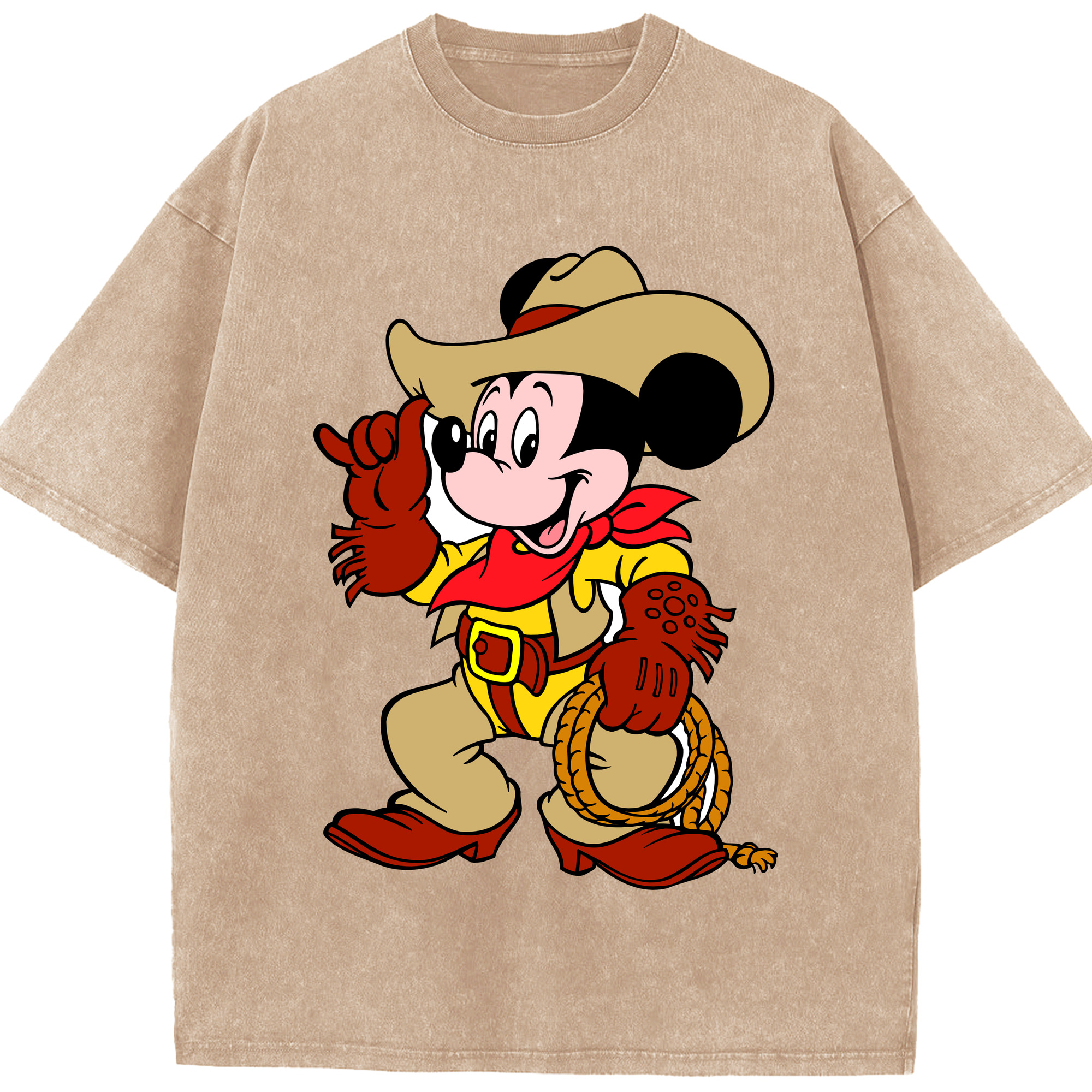 （画像用） ミッキーマウス Mickey Mouse 綿100% ヴィンテージ風 半袖Tシャツ（フロントプリント）