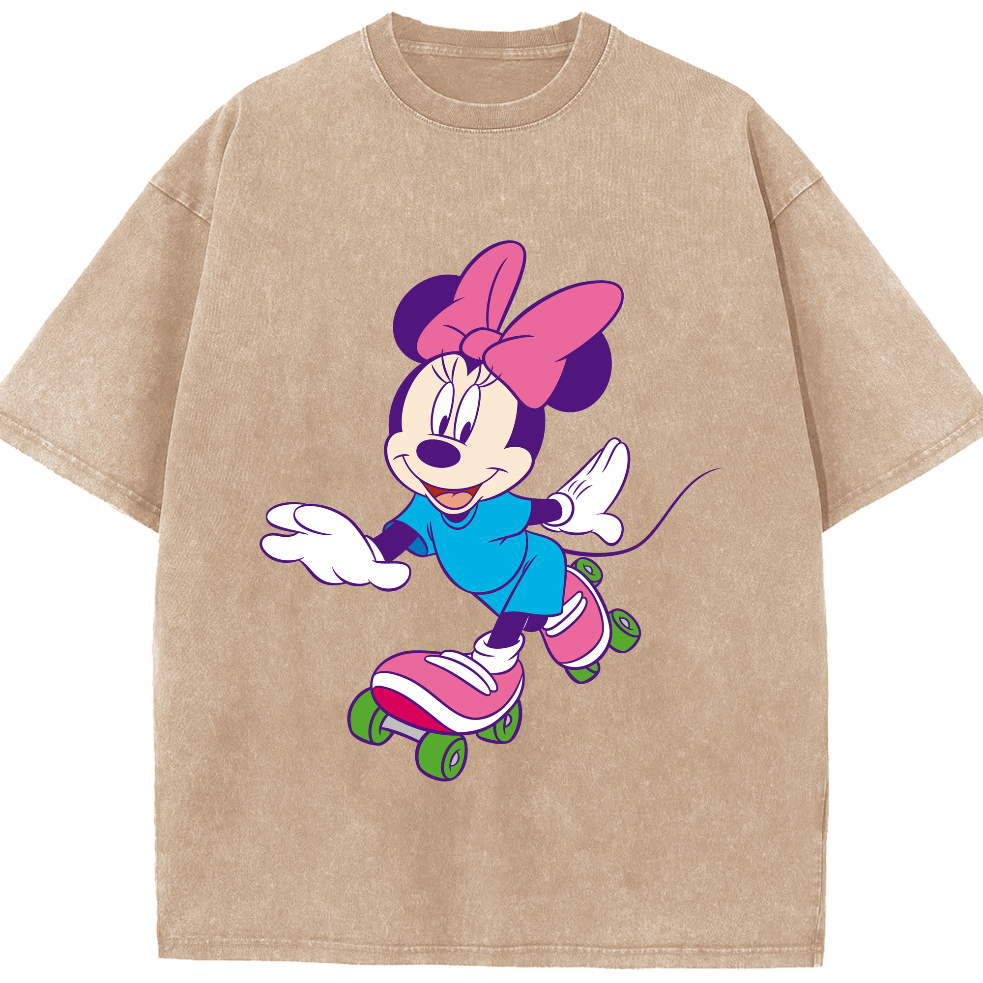（画像用） ミッキーマウス Mickey Mouse 綿100% ヴィンテージ風 半袖Tシャツ（フロントプリント）