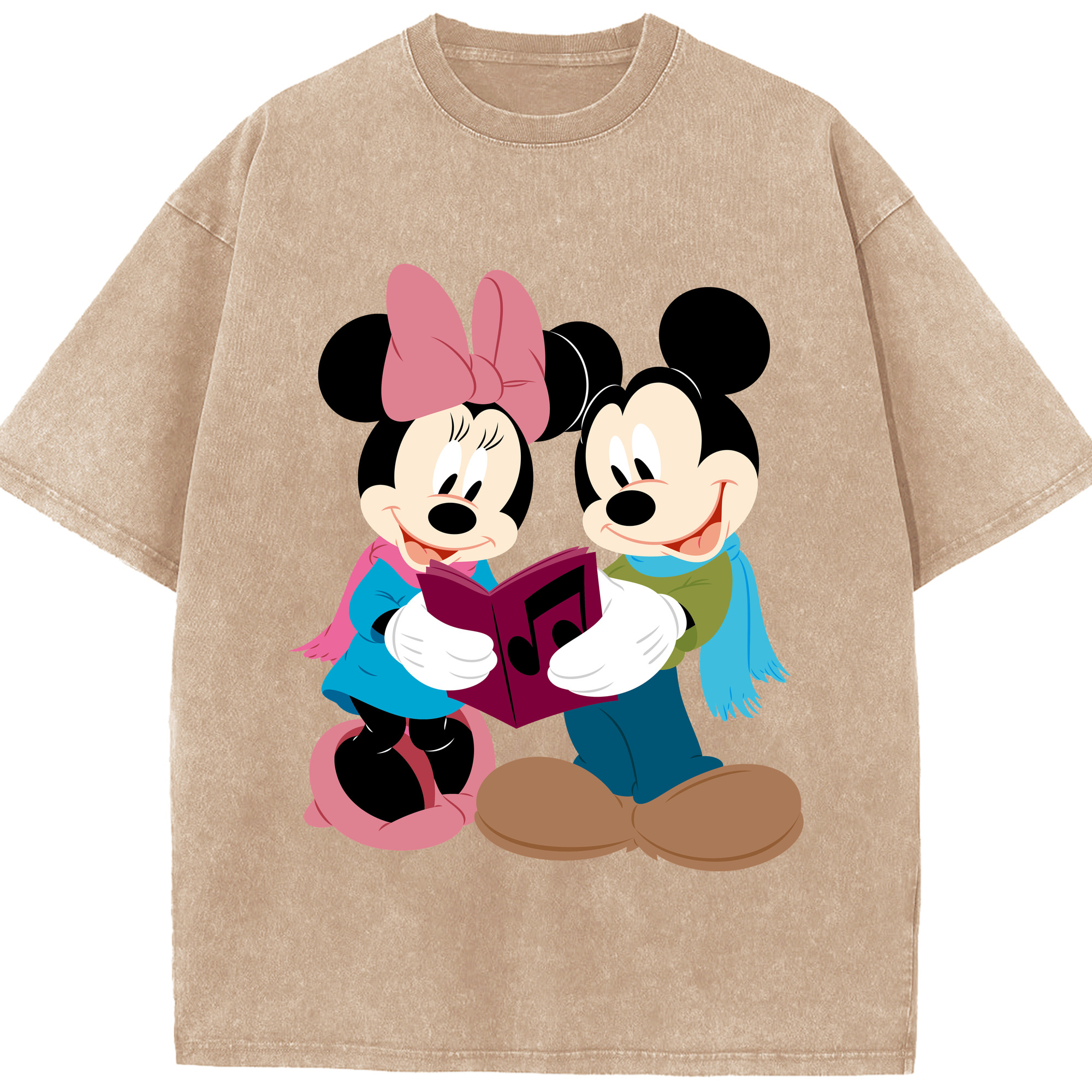 （画像用） ミッキーマウス Mickey Mouse 綿100% ヴィンテージ風 半袖Tシャツ（フロントプリント）