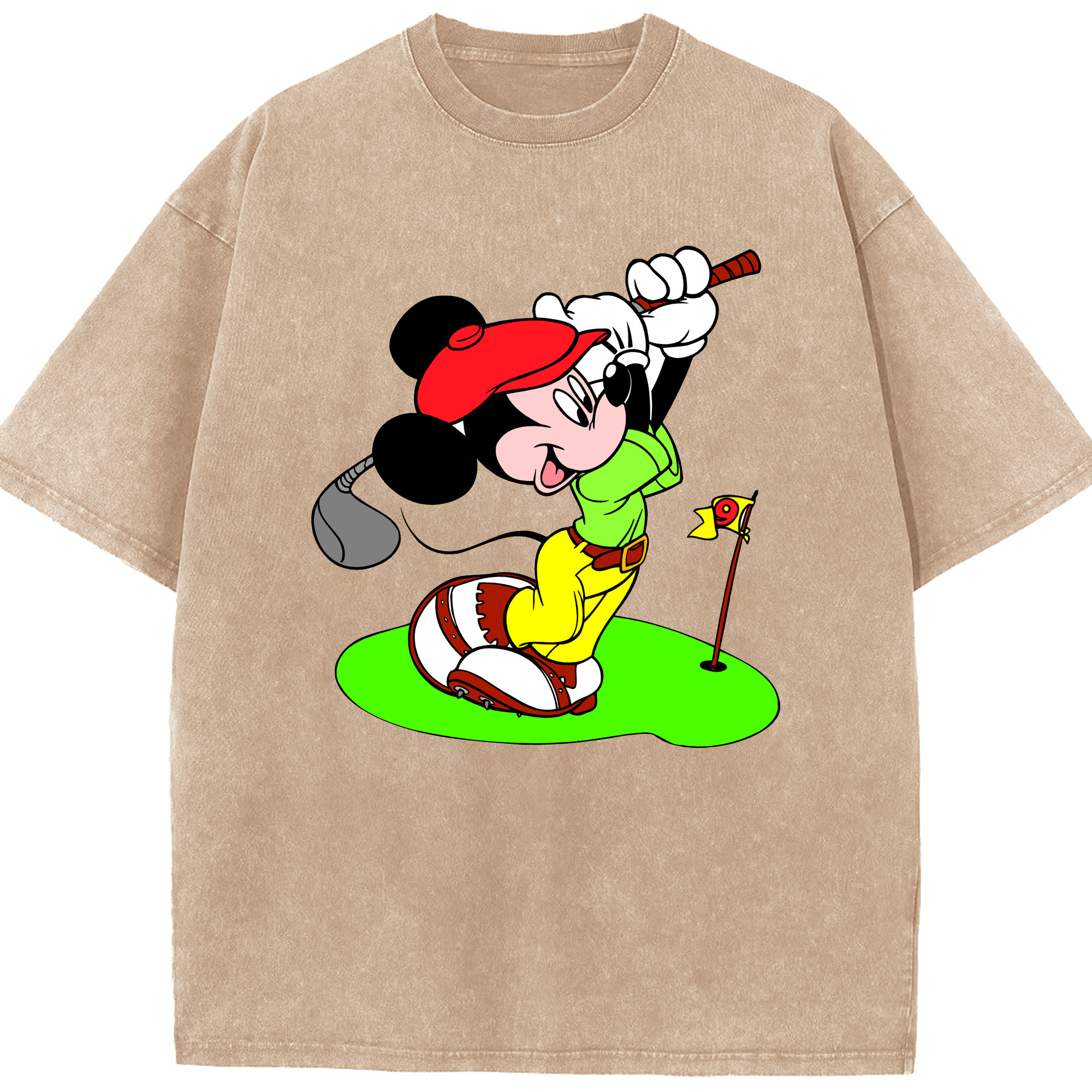 （画像用） ミッキーマウス Mickey Mouse 綿100% ヴィンテージ風 半袖Tシャツ（フロントプリント）