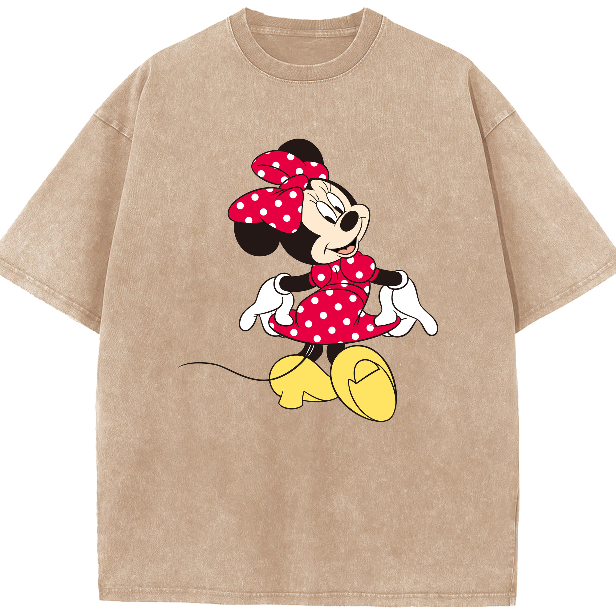 （画像用） ミッキーマウス Mickey Mouse 綿100% ヴィンテージ風 半袖Tシャツ（フロントプリント）