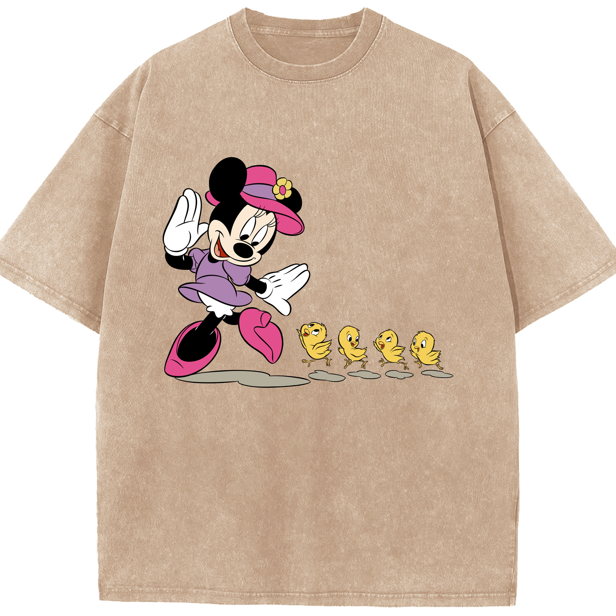 （画像用） ミッキーマウス Mickey Mouse 綿100% ヴィンテージ風 半袖Tシャツ（フロントプリント）