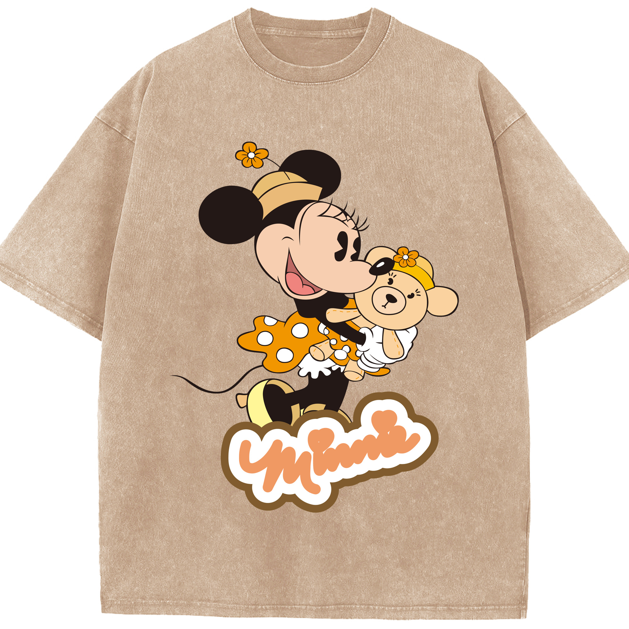（画像用） ミッキーマウス Mickey Mouse 綿100% ヴィンテージ風 半袖Tシャツ（フロントプリント）