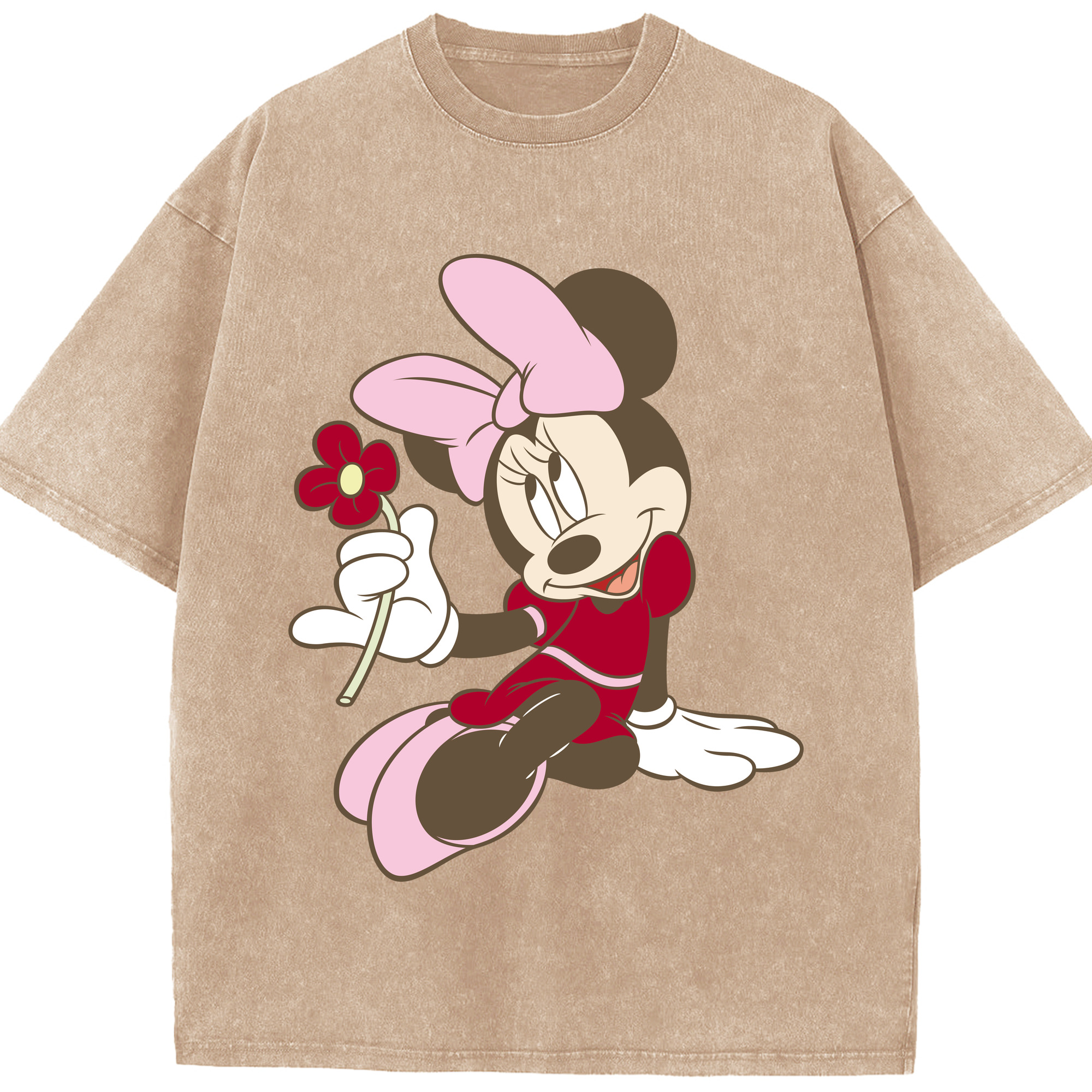 （画像用） ミッキーマウス Mickey Mouse 綿100% ヴィンテージ風 半袖Tシャツ（フロントプリント）