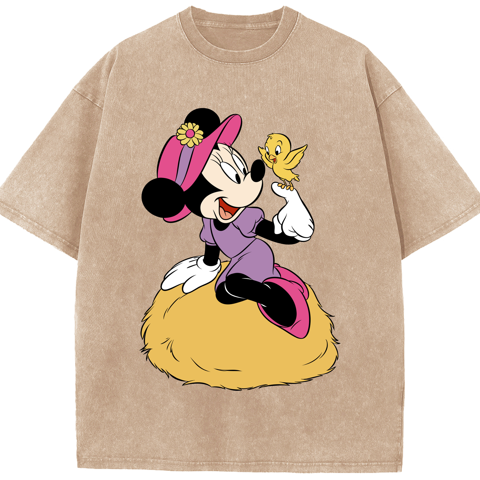 （画像用） ミッキーマウス Mickey Mouse 綿100% ヴィンテージ風 半袖Tシャツ（フロントプリント）