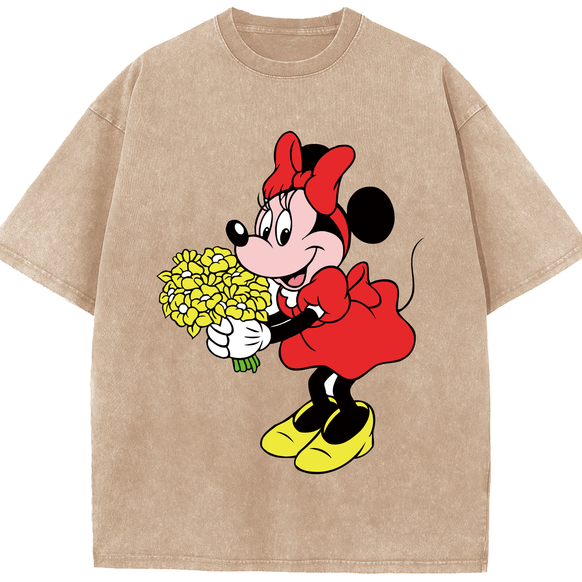 （画像用） ミッキーマウス Mickey Mouse 綿100% ヴィンテージ風 半袖Tシャツ（フロントプリント）
