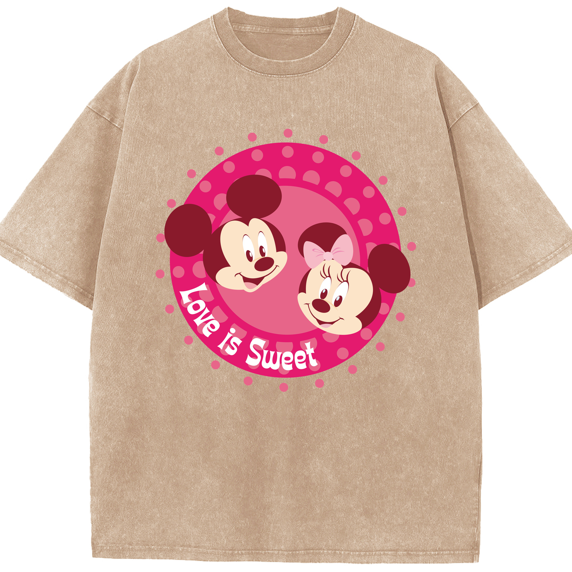 （画像用） ミッキーマウス Mickey Mouse 綿100% ヴィンテージ風 半袖Tシャツ（フロントプリント）