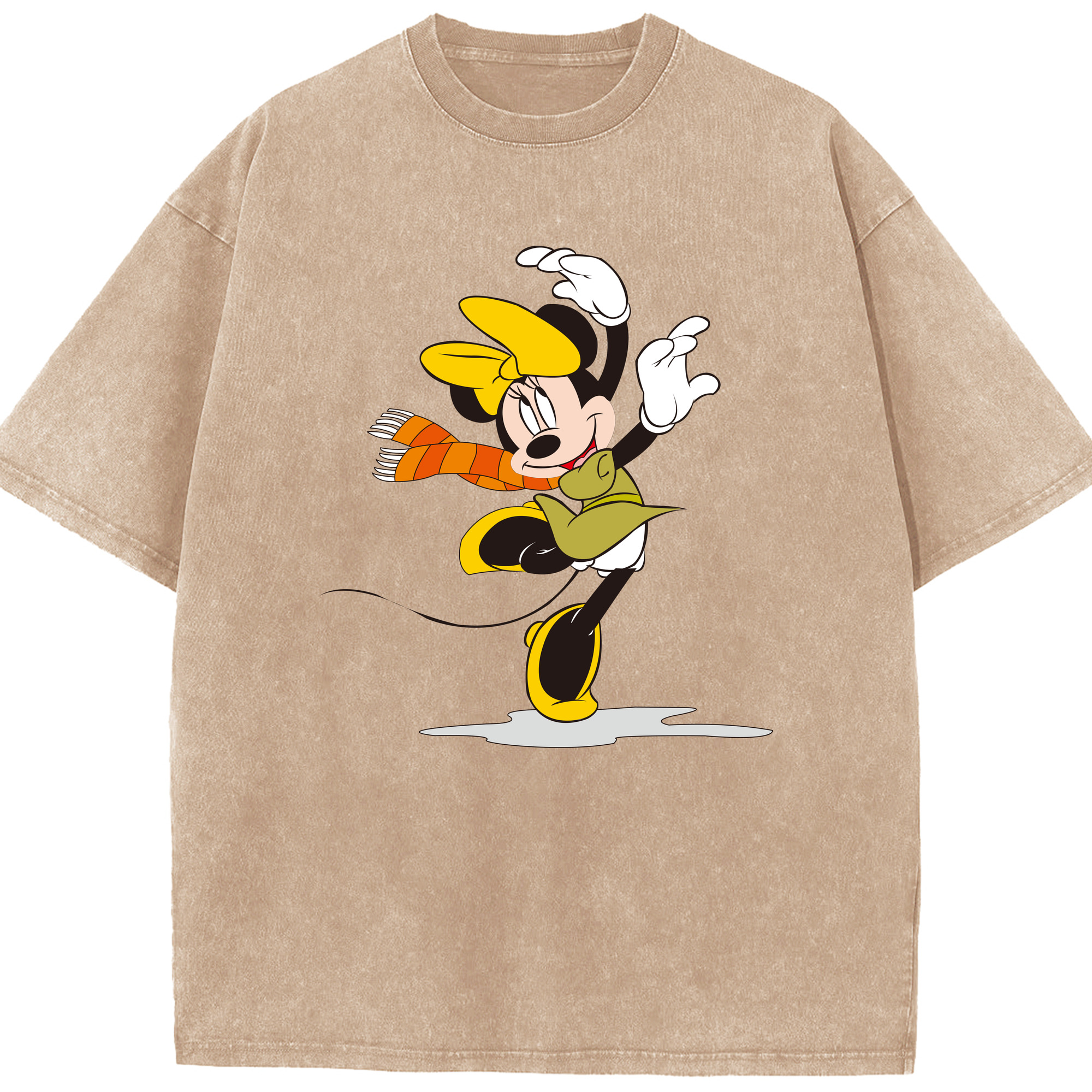 （画像用） ミッキーマウス Mickey Mouse 綿100% ヴィンテージ風 半袖Tシャツ（フロントプリント）