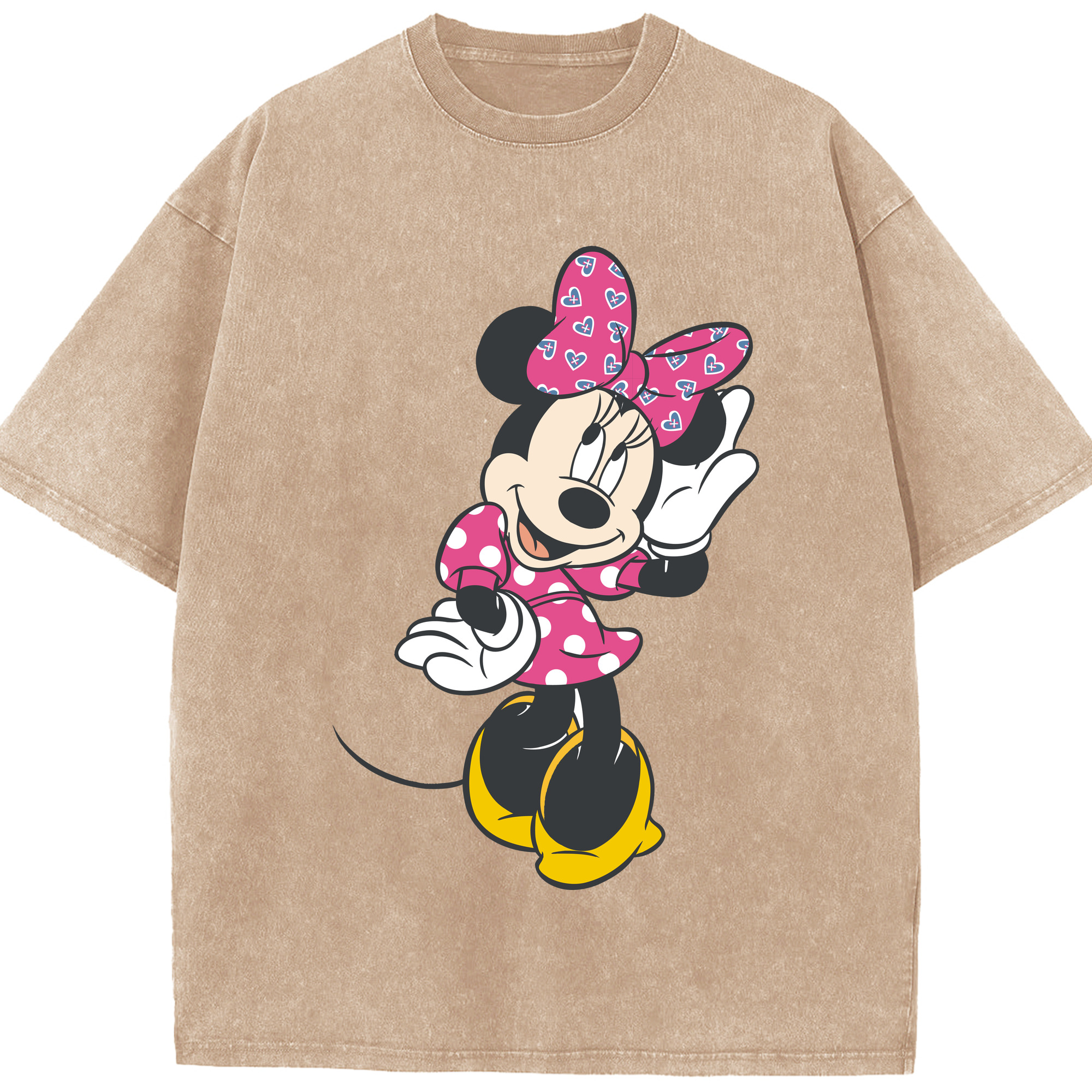 （画像用） ミッキーマウス Mickey Mouse 綿100% ヴィンテージ風 半袖Tシャツ（フロントプリント）