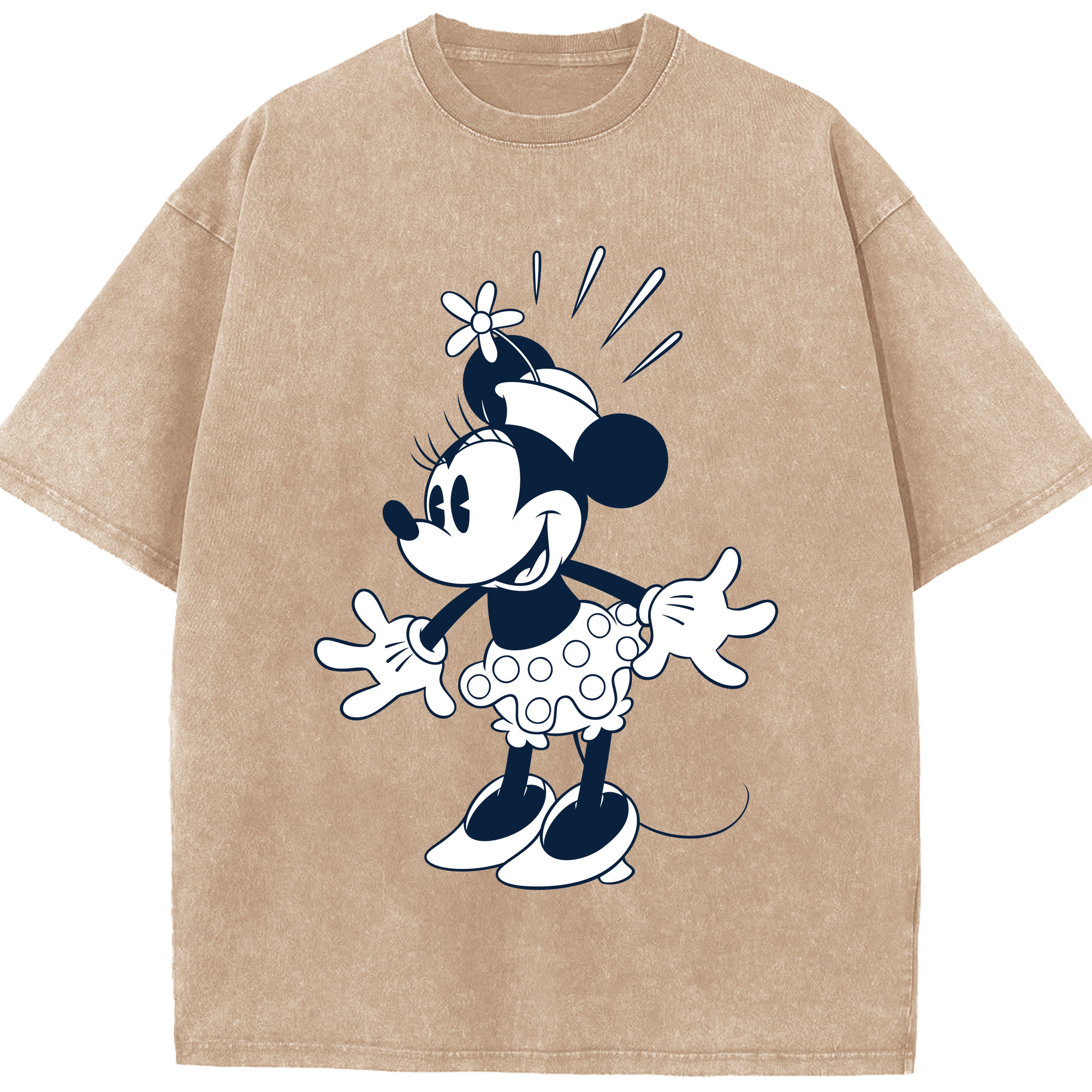 （画像用） ミッキーマウス Mickey Mouse 綿100% ヴィンテージ風 半袖Tシャツ（フロントプリント）
