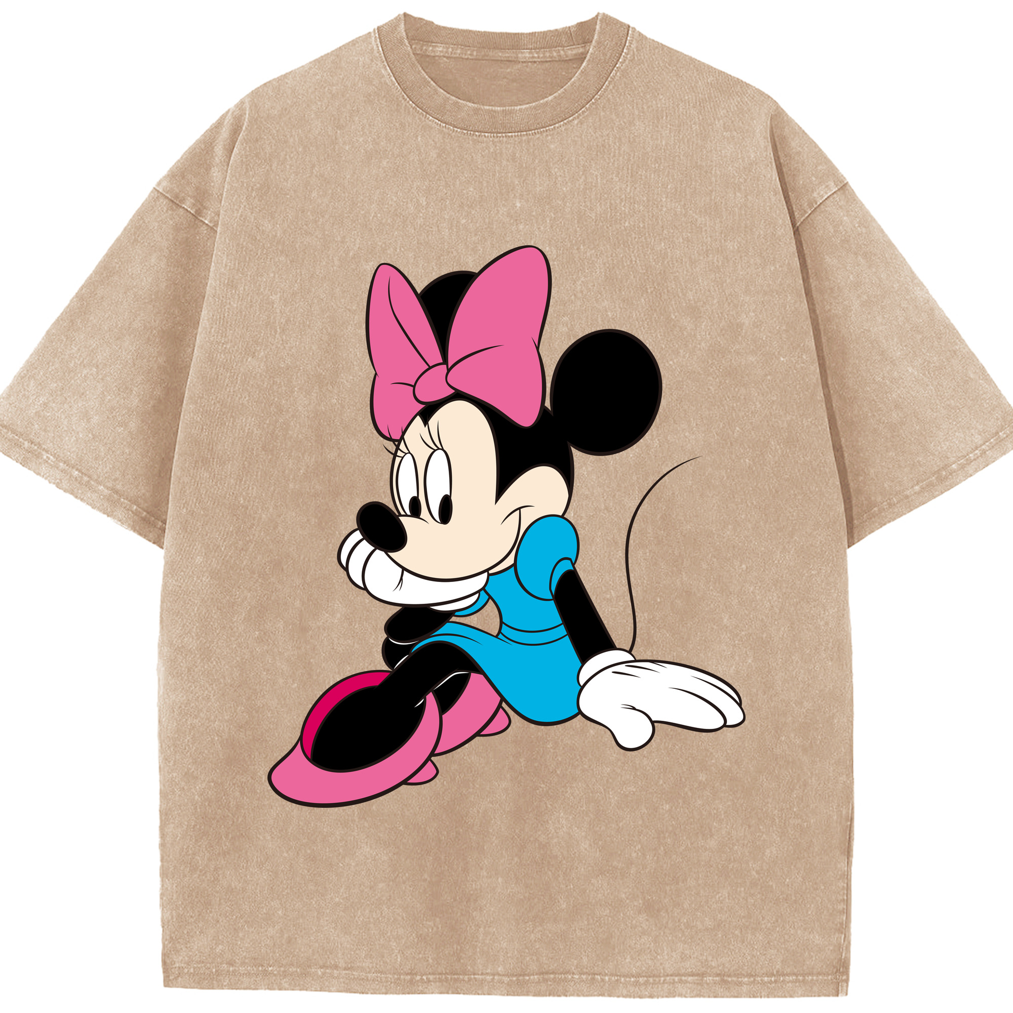 （画像用） ミッキーマウス Mickey Mouse 綿100% ヴィンテージ風 半袖Tシャツ（フロントプリント）