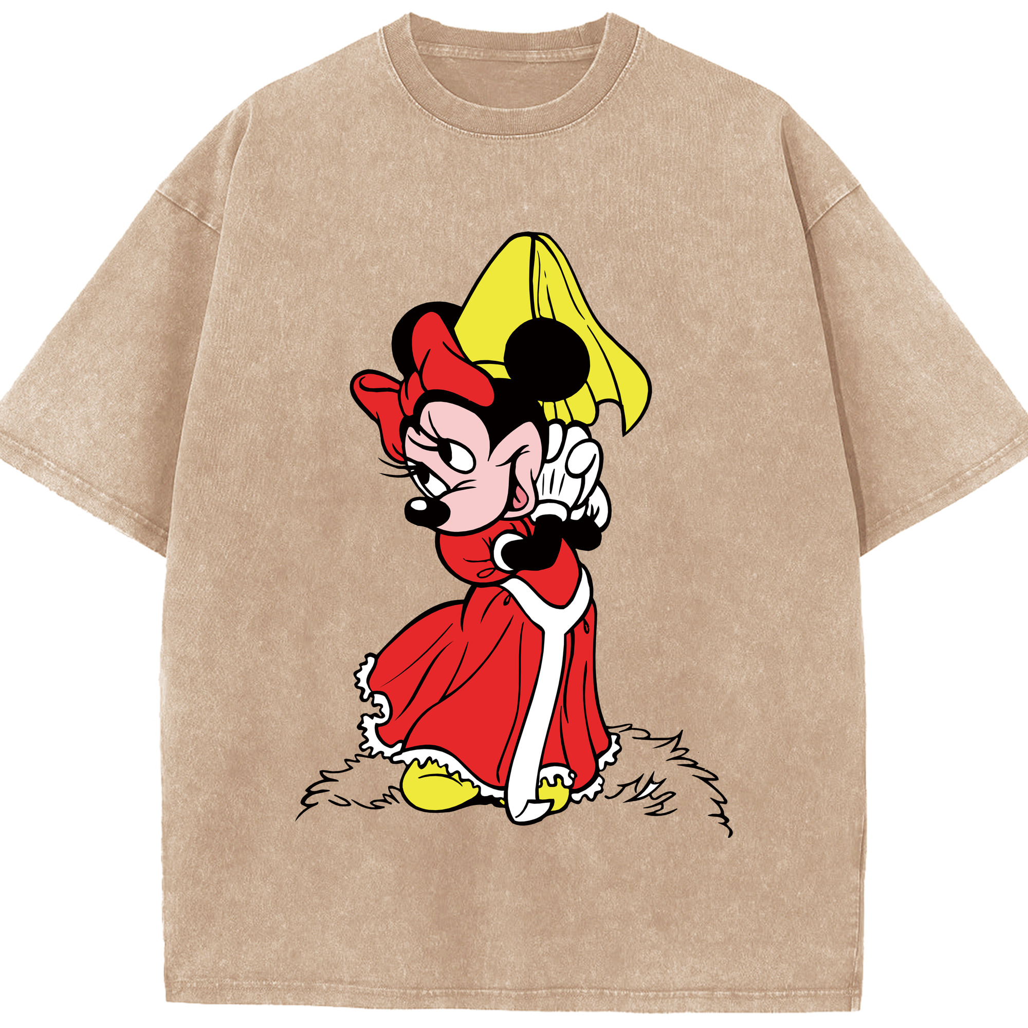 （画像用） ミッキーマウス Mickey Mouse 綿100% ヴィンテージ風 半袖Tシャツ（フロントプリント）