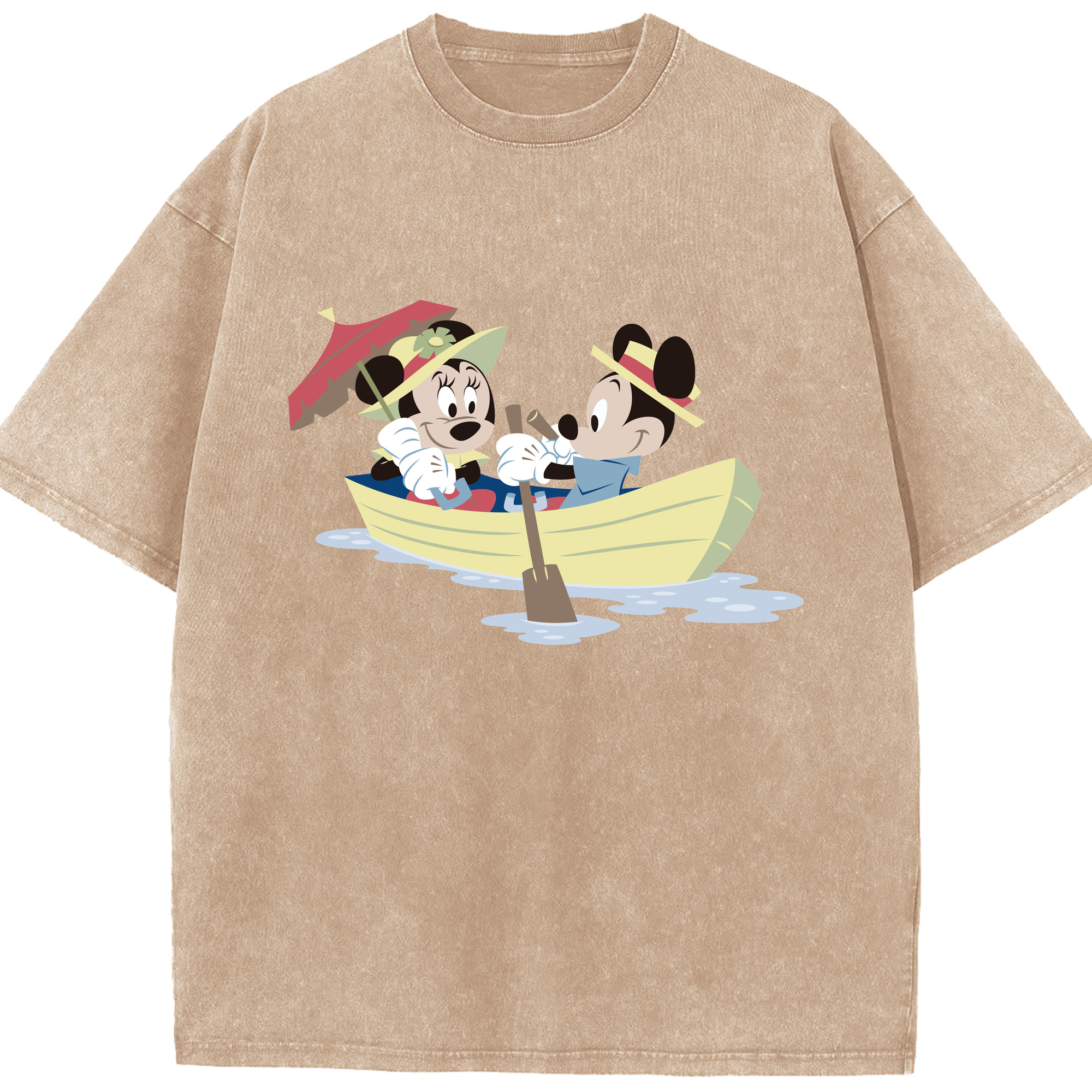 （画像用） ミッキーマウス Mickey Mouse 綿100% ヴィンテージ風 半袖Tシャツ（フロントプリント）